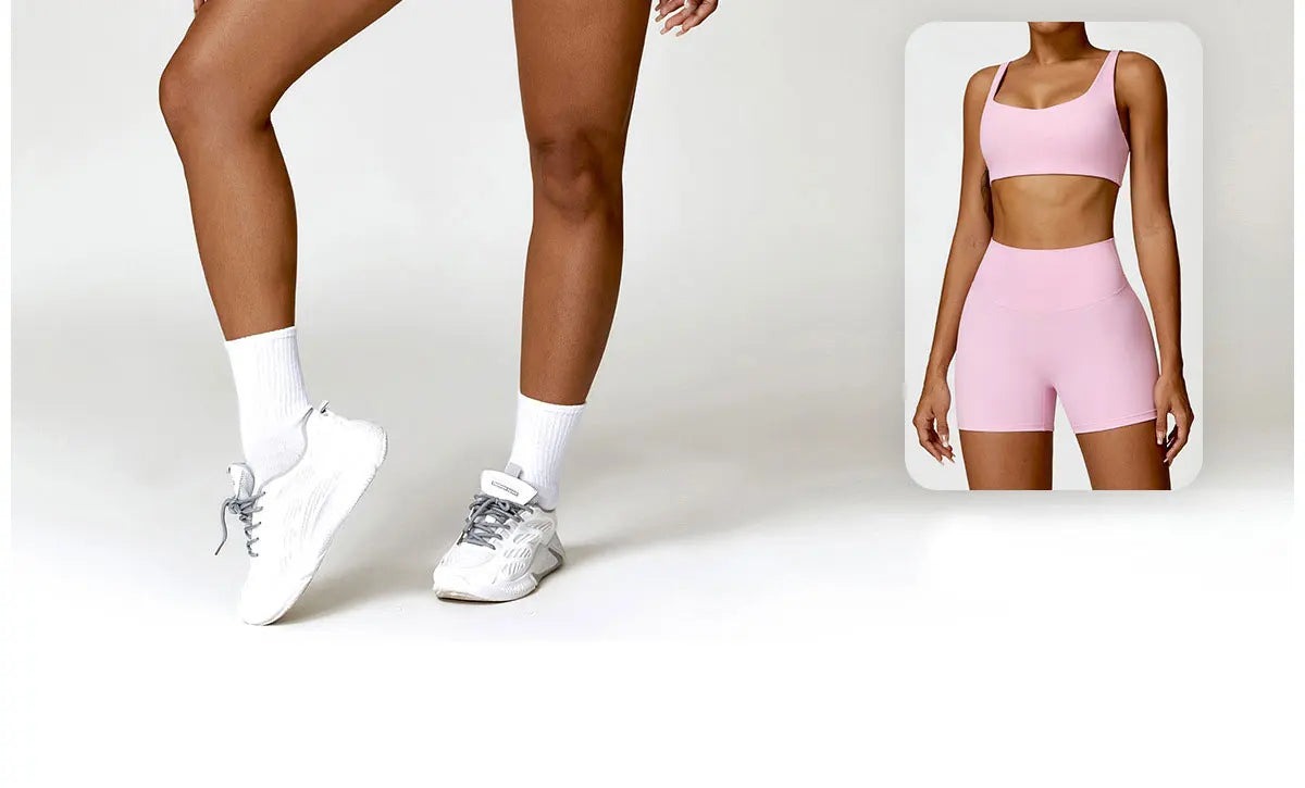 Women Sports Short Yoga Legging Shorts Squat Proof High Waist Fitness Tight Shorts Cycling Running Push Up Workout Gym Shorts