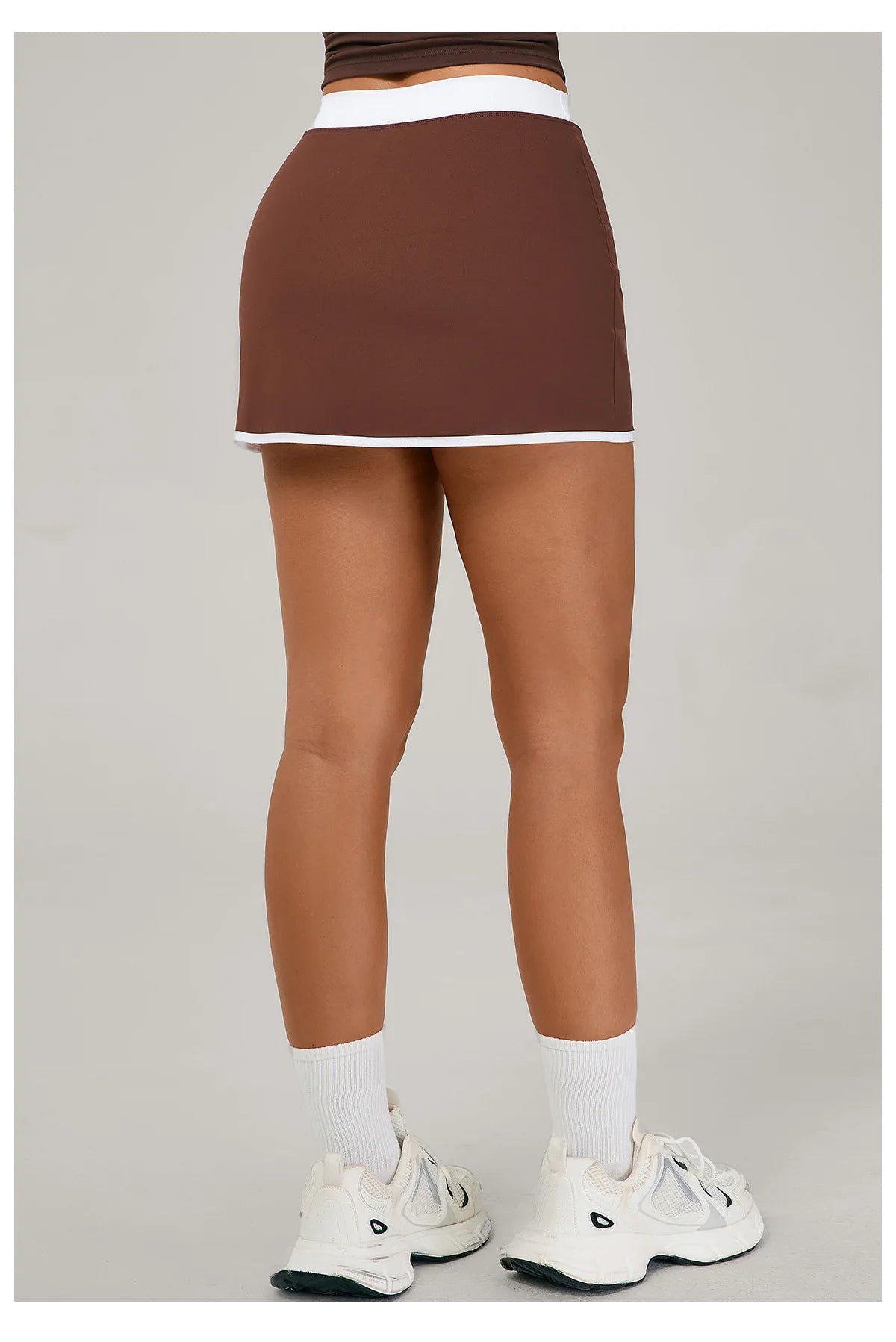 Color Blocking Sports Short Skirt Women's Yoga Short Skirt Tight Fitting Splicing Anti Glare Running Fitness Yoga Tennis Skirt
