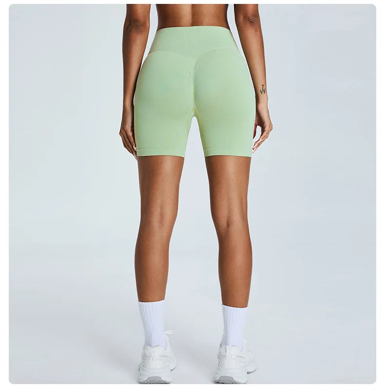 Seamless Yoga Shorts Women High Waist Workout Shorts Fitness Yoga Lift Butt Fitness Women Shorts Gym Short Running Sportswear