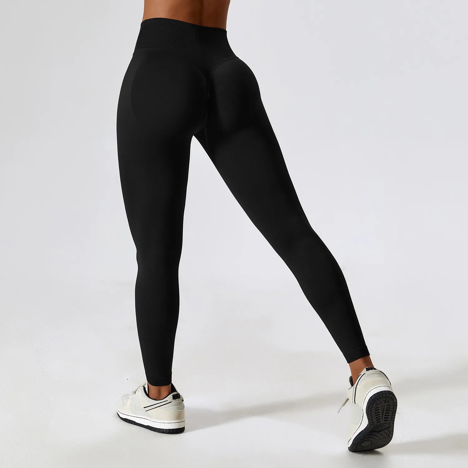 Seamless Yoga Leggings Women Fitness Leggings Running Cycling Pants Cross Waist Head Sports Legging High Waist Workout Gym Tight