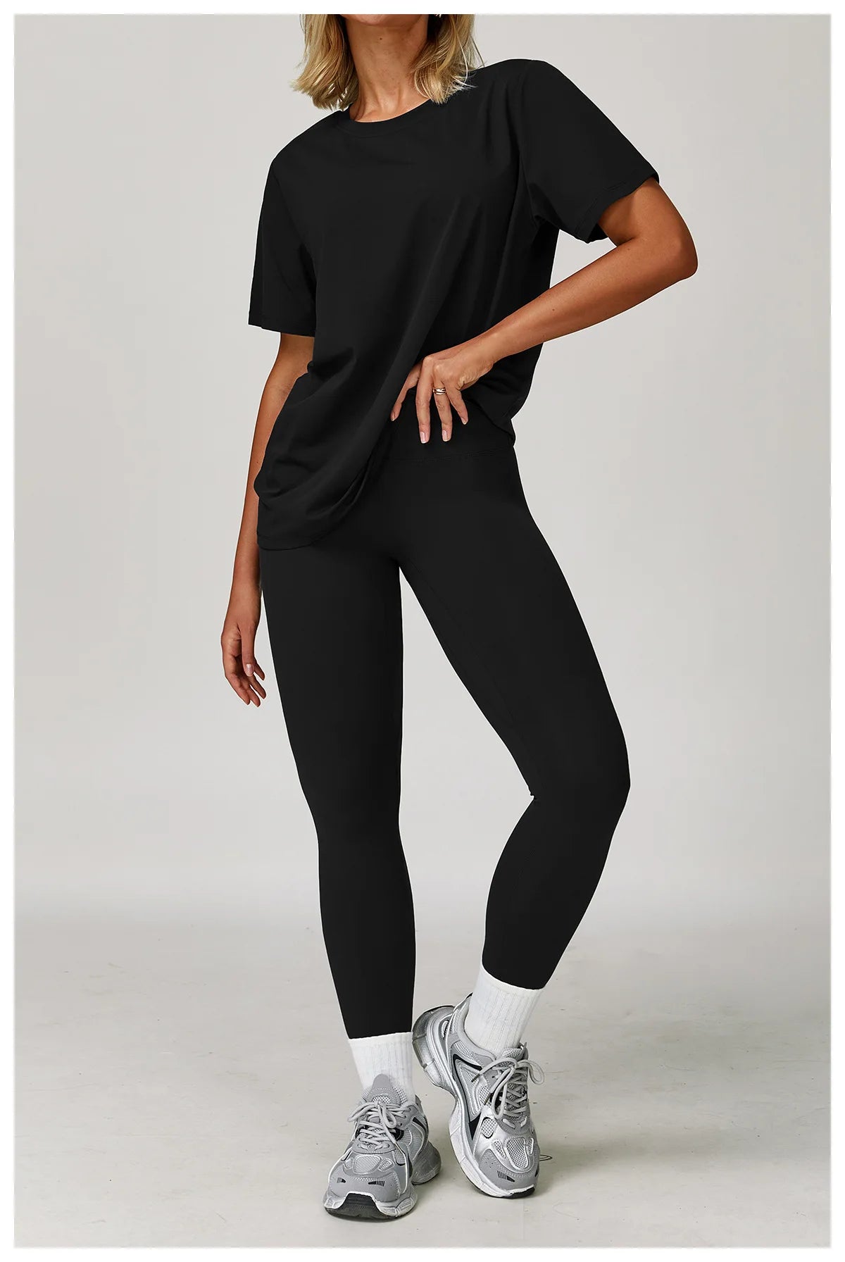 Loose Yoga Shirts Women Top Quick Dry Running Top Tights Push Up Workout Gym Clothes Female Short Sleeve Fitness Sports T-Shirts