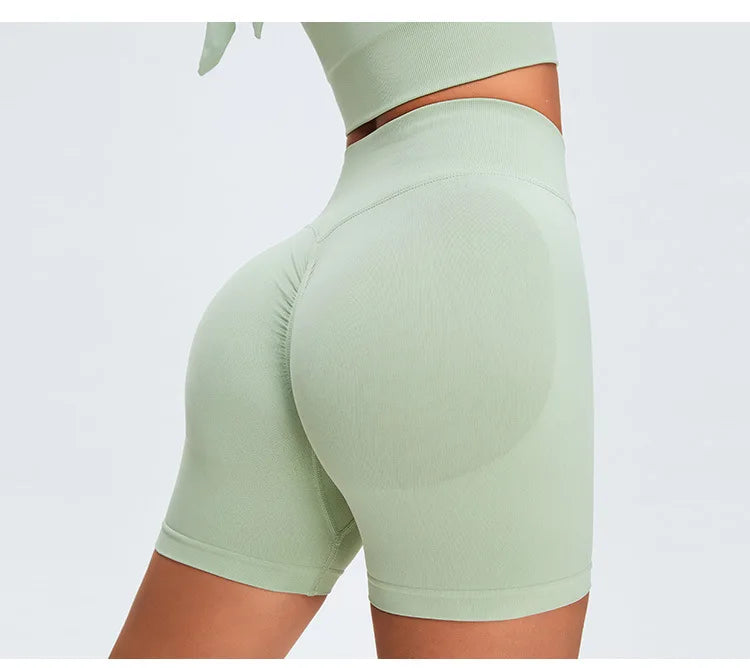 High Waist Seamless Shorts Women Scrunch Butt Yoga Shorts Push Up Gym Shorts Athletic Booty Fitness Workout Short Women Clothing