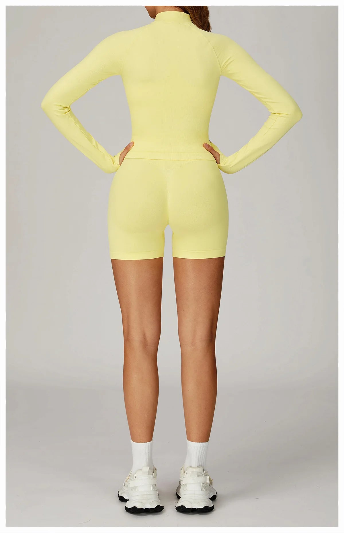 2PCS Seamless Yoga Set Gym Clothes Athletic Wear Women Fitness Set Tracksuits Sports Long Sleeved Gym Suit Leggings Sportswear