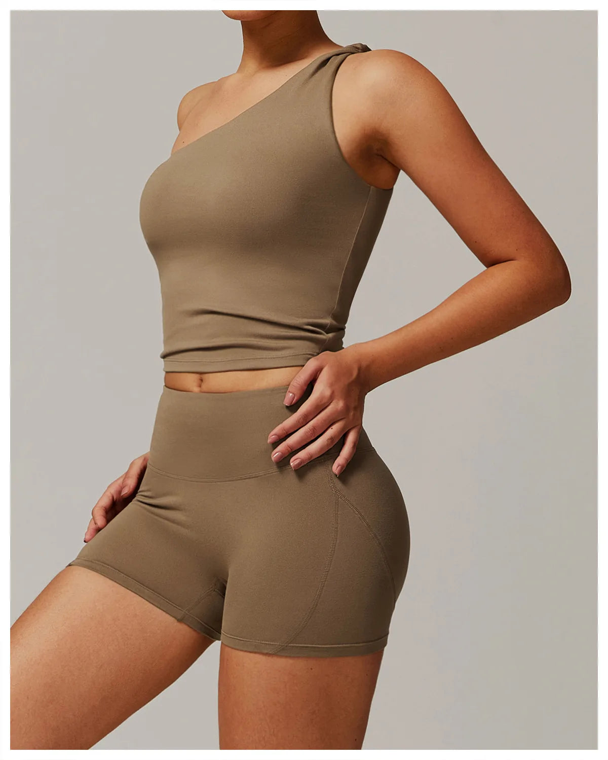 Single Shoulder Tank Top Women Gym Women Sports Underwear Push Up Crop Top Fitness Bra Breathable Running Athletic Sportswear
