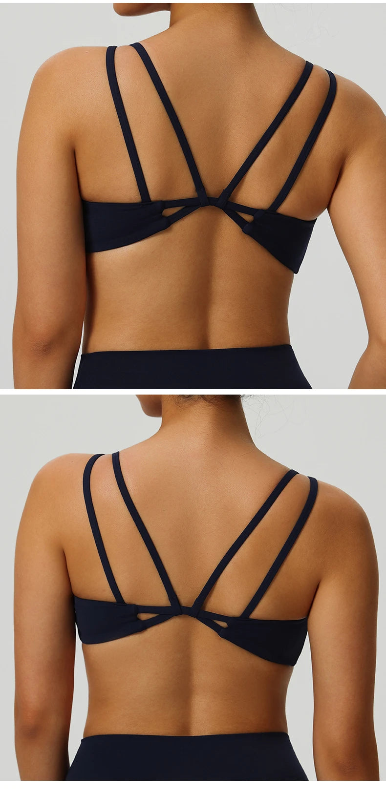 Women Tops Back Cross Strap Tank Top Push Up Underwear Running Sports Bra Breathable Soft Fitness Beauty Solid Color Yoga Bra