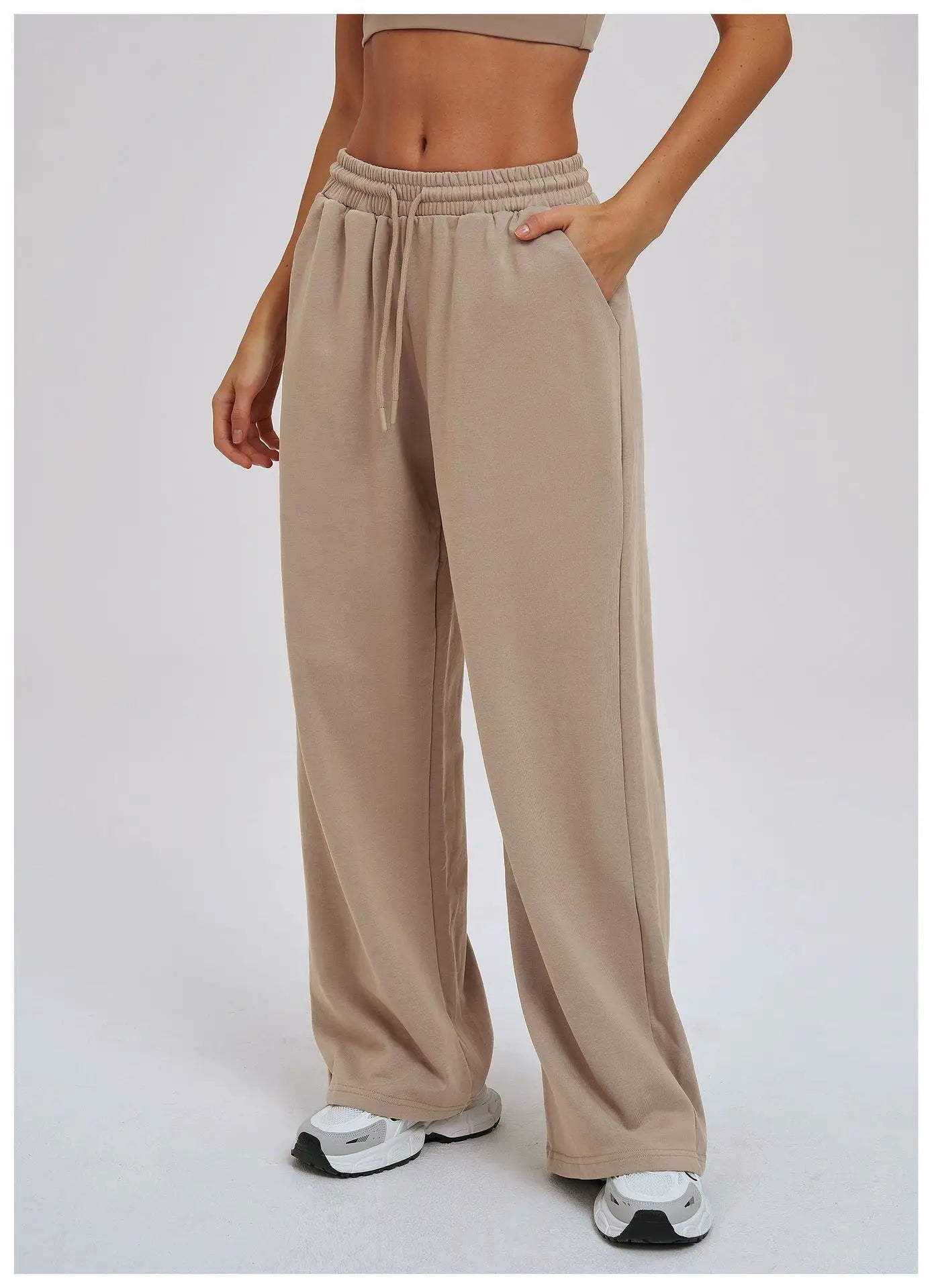 Yoga Pants Women's Gym Workout Pants Loose Wide Leg Casual Straight Leg Pants Outdoor Cycling And Running Sports Pants