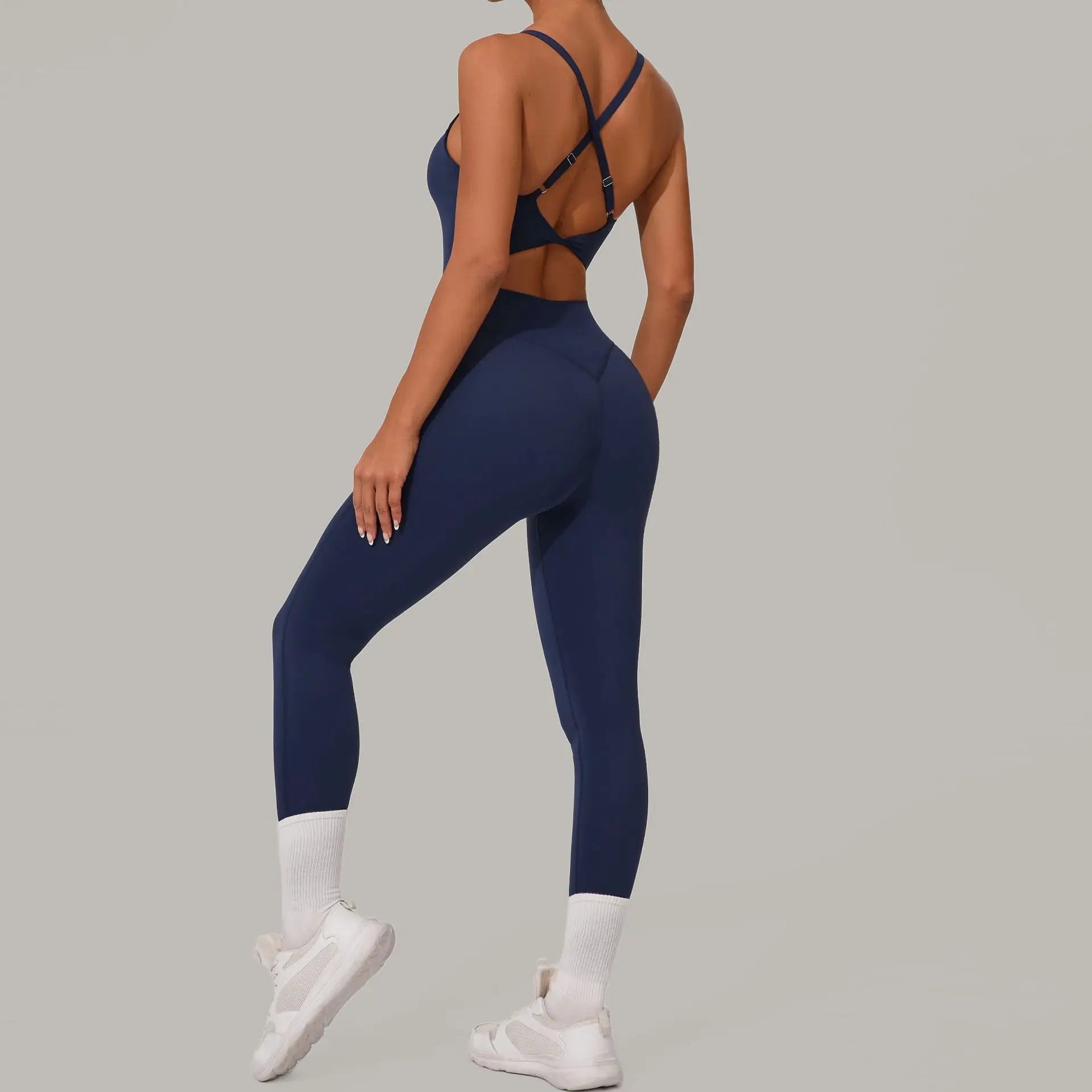 Yoga Set Women Tracksuit Sexy Backless One-piece Suit Female Rompers Quick Dry Yoga Clothing Workout Bodysuits Sports Jumpsuit