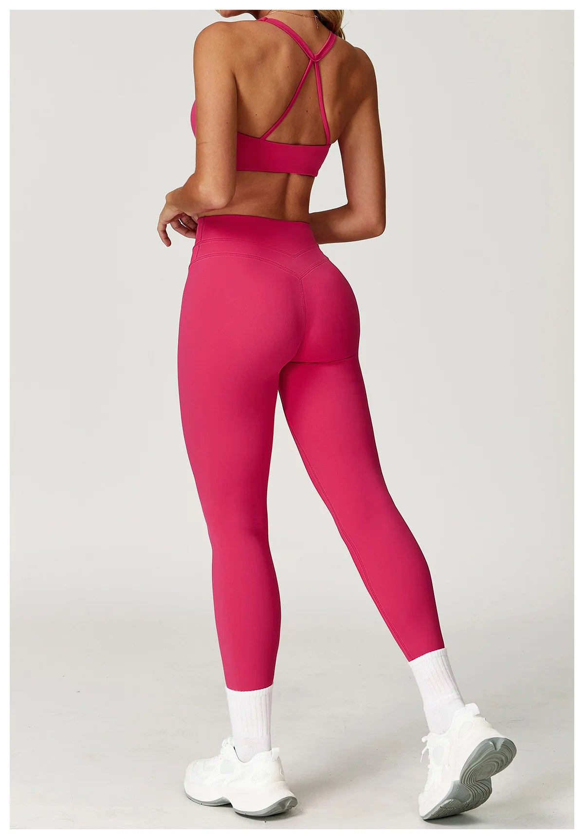 Sexy Backless Gym Sport Bra Sports Bra Anti-sweat Breathable Yoga Bra Shockproof Crop Top Fitness Top Push Up Workout Top Women