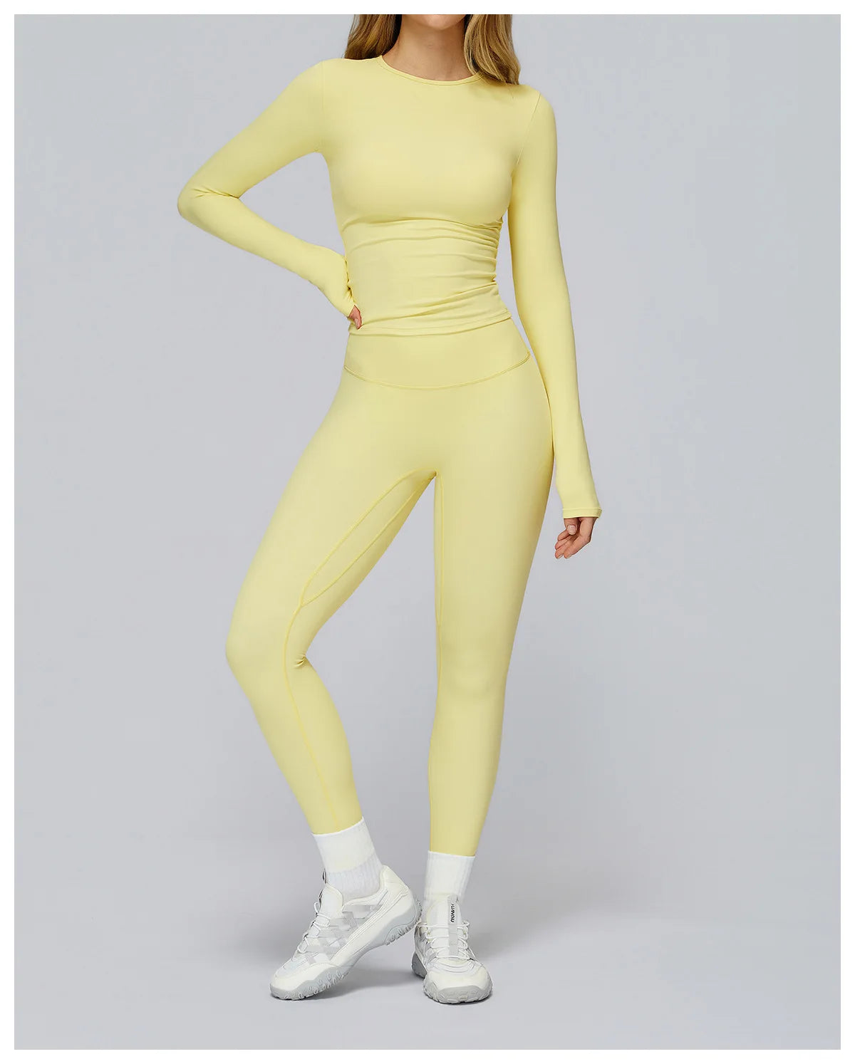 Yoga T-shirts Solid Sports Top Women Long Sleeve Gym Workout Running Shirts Sexy Exposed Navel Quick Dry Fitness Gym Sport Wear