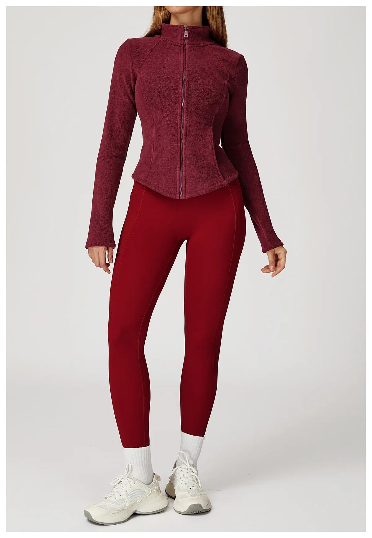 Winter Fleece Jacket for Women Yoga Long Sleeved Lamb Fleece Jacket Fleece Outdoor Top Thickened Warm Jacket for Women Top