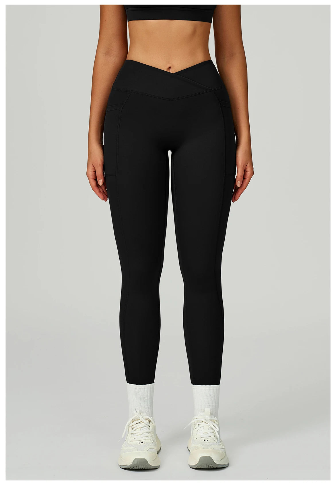 Yoga Pants Cross Waist Head Gym Leggings Women Sexy High Waist Booty Lifting Leggings Pants Women Sports Clothing Fitness Wear