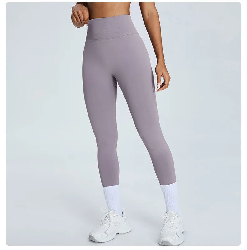 Seamless Fitness Women's Sport Leggings High Waist Elastic Solid Yoga Leggings Gym Jogging Quick Dry Push Up Slim Pants Female