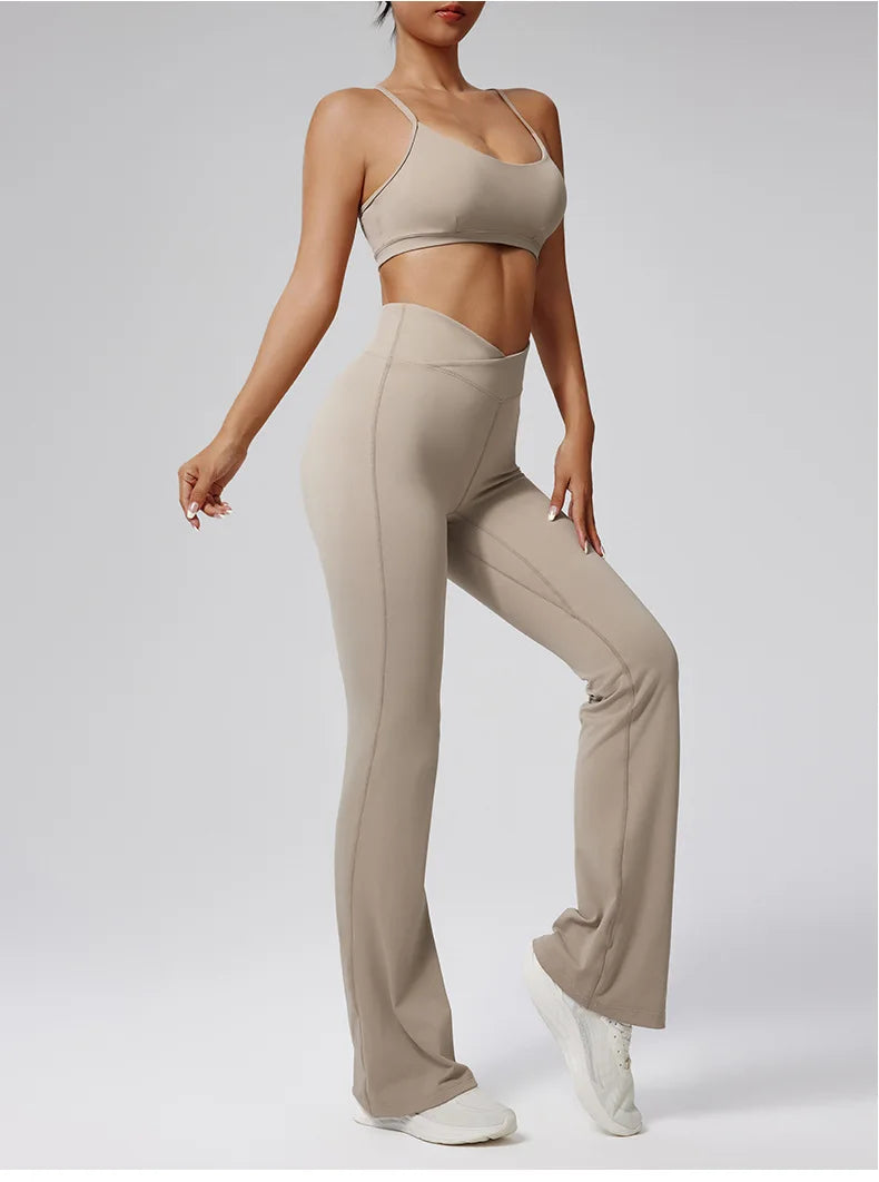Women Tracksuit 2PCS Yoga Set Workout Clothes Sportswear Gym Clothing High Waist Leggings Fitness Bra Sports Suits Athletic Wear