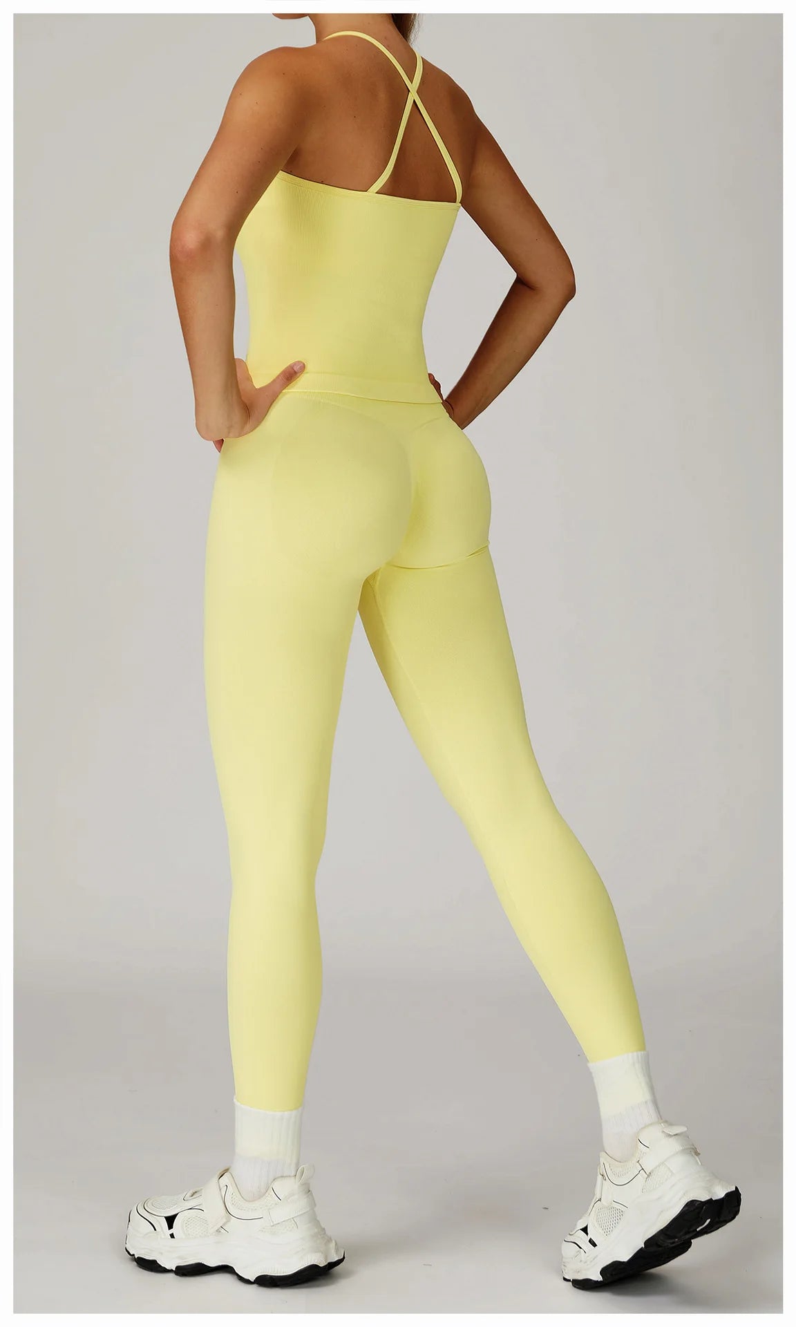 2PCS Seamless Yoga Set Gym Clothes Athletic Wear Women Fitness Set Tracksuits Sports Long Sleeved Gym Suit Leggings Sportswear