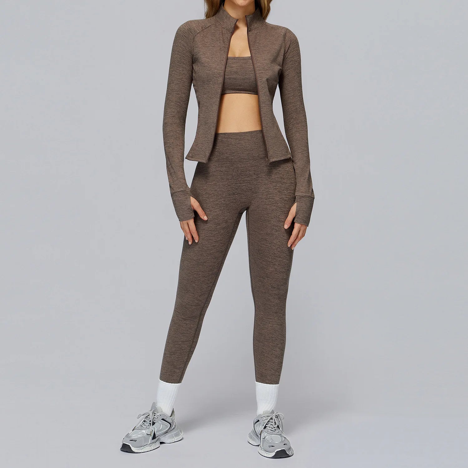 Yoga Suit 2/3PCS Sports Set Gym Set Women Tracksuit Running Workout Clothes Long Sleeve Sports Bra Athletic Wear Yoga Clothing