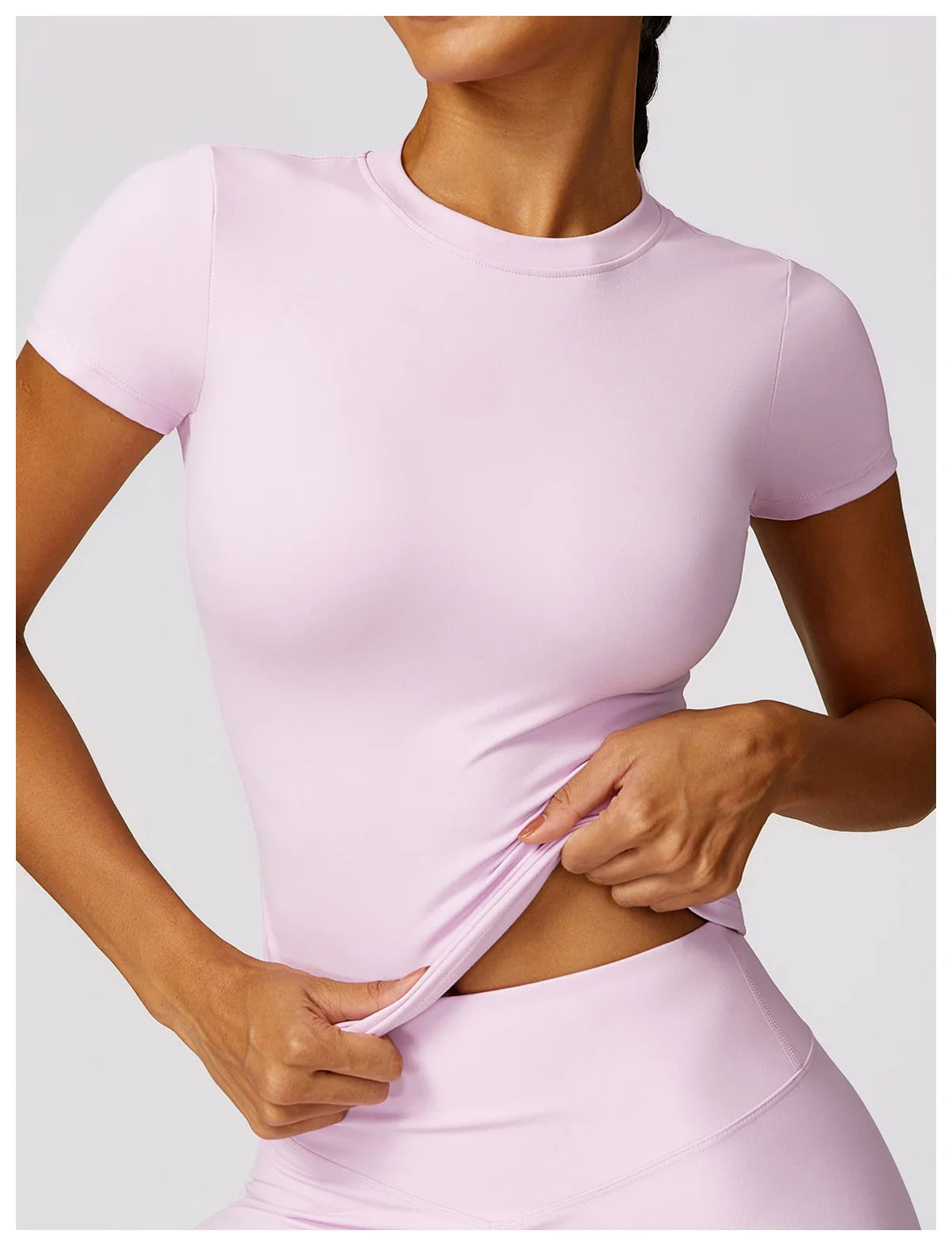 Yoga Shirts Women Top Quick Dry Running Tops Tights Push Up Workout Gym Clothes Female Short Sleeve Fitness Sports T-Shirts