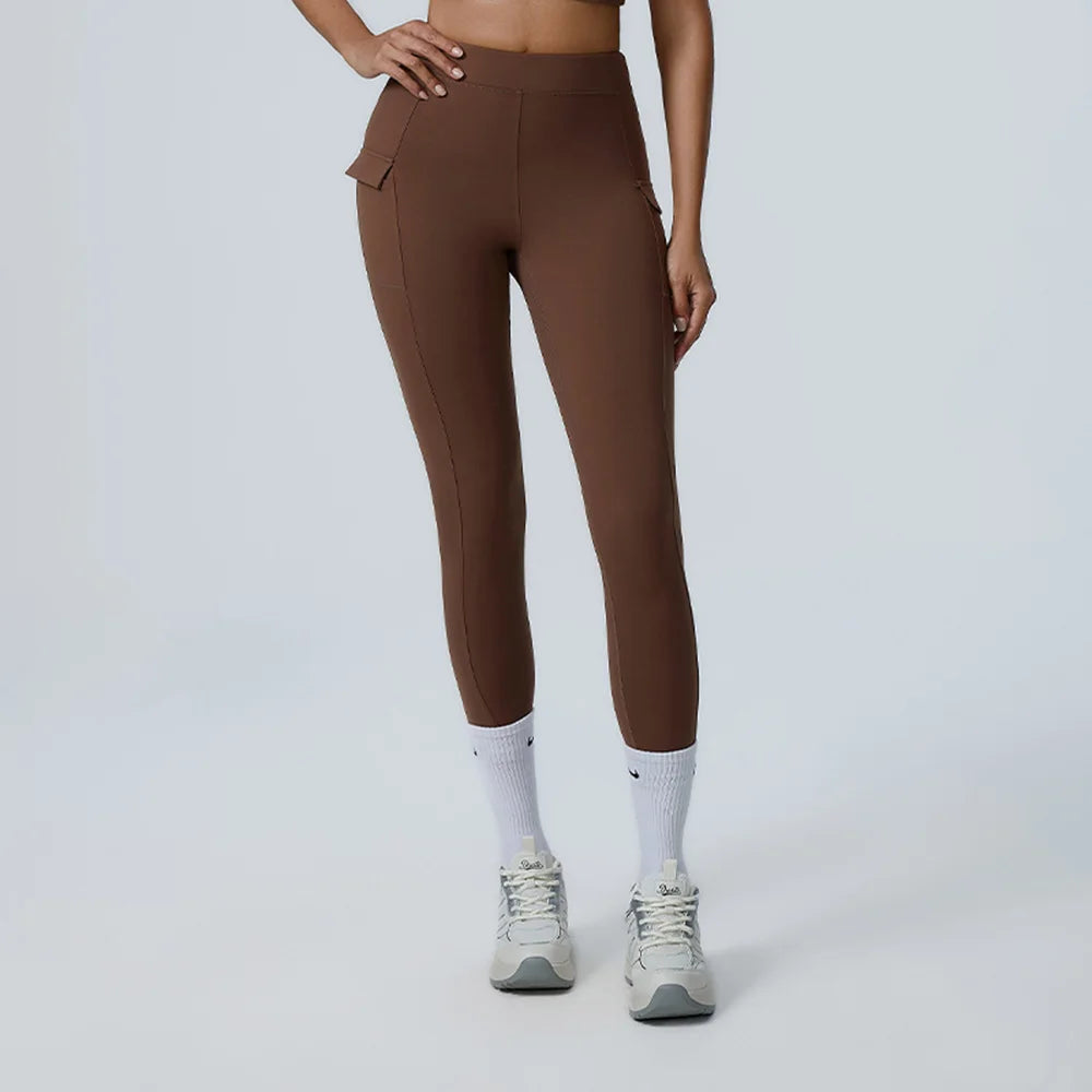 Women Yoga Pants High Waist Leggings Sport Gym Fitness Leggings Women Pocket Female Push Up Legging Tummy Control Running Tights
