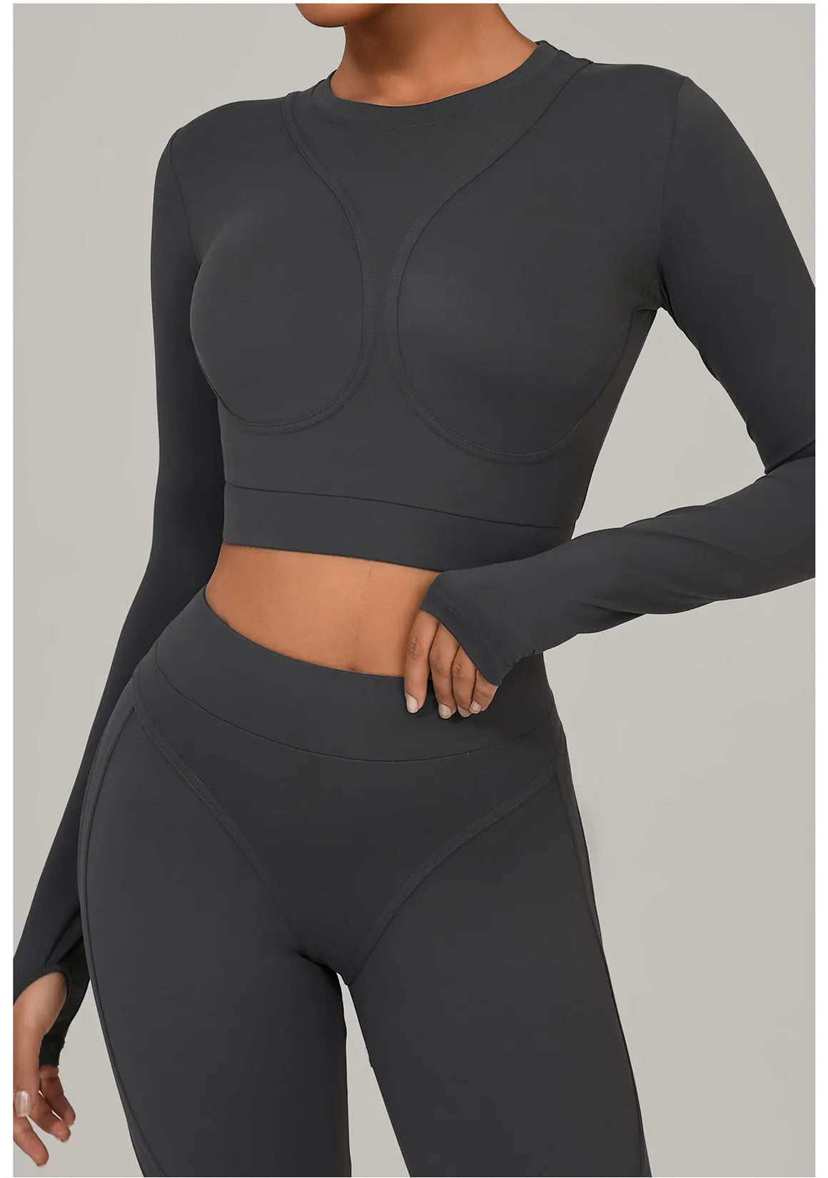 Women Yoga Shirts Crop Top Fitness Long Sleeves Push Up Shirts Women Yoga Sports Gym Clothes Running Quick-drying Workout Tops
