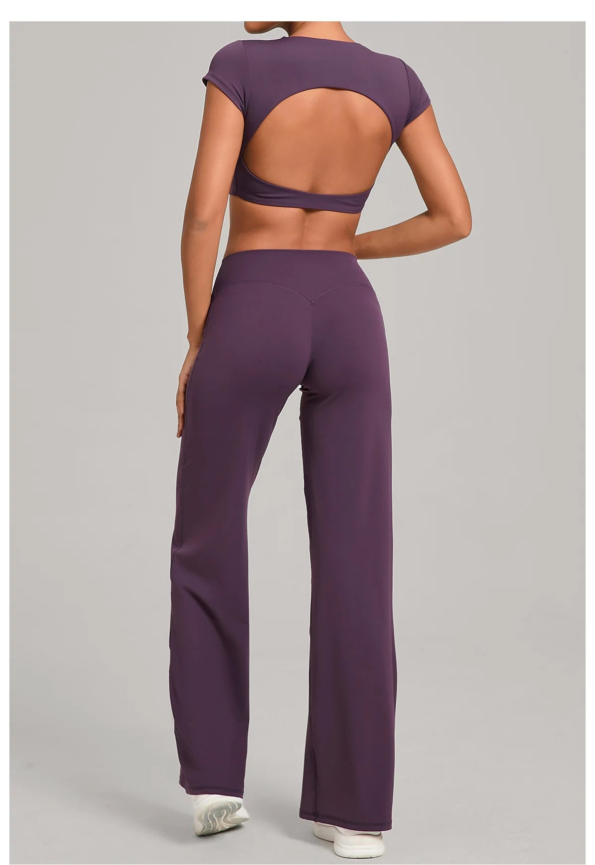 Women Tracksuit Yoga Suit 2PCS Sports Outfits Gym Set Running Workout Clothes Sports Short Sleeves Athletic Wear Yoga Clothing