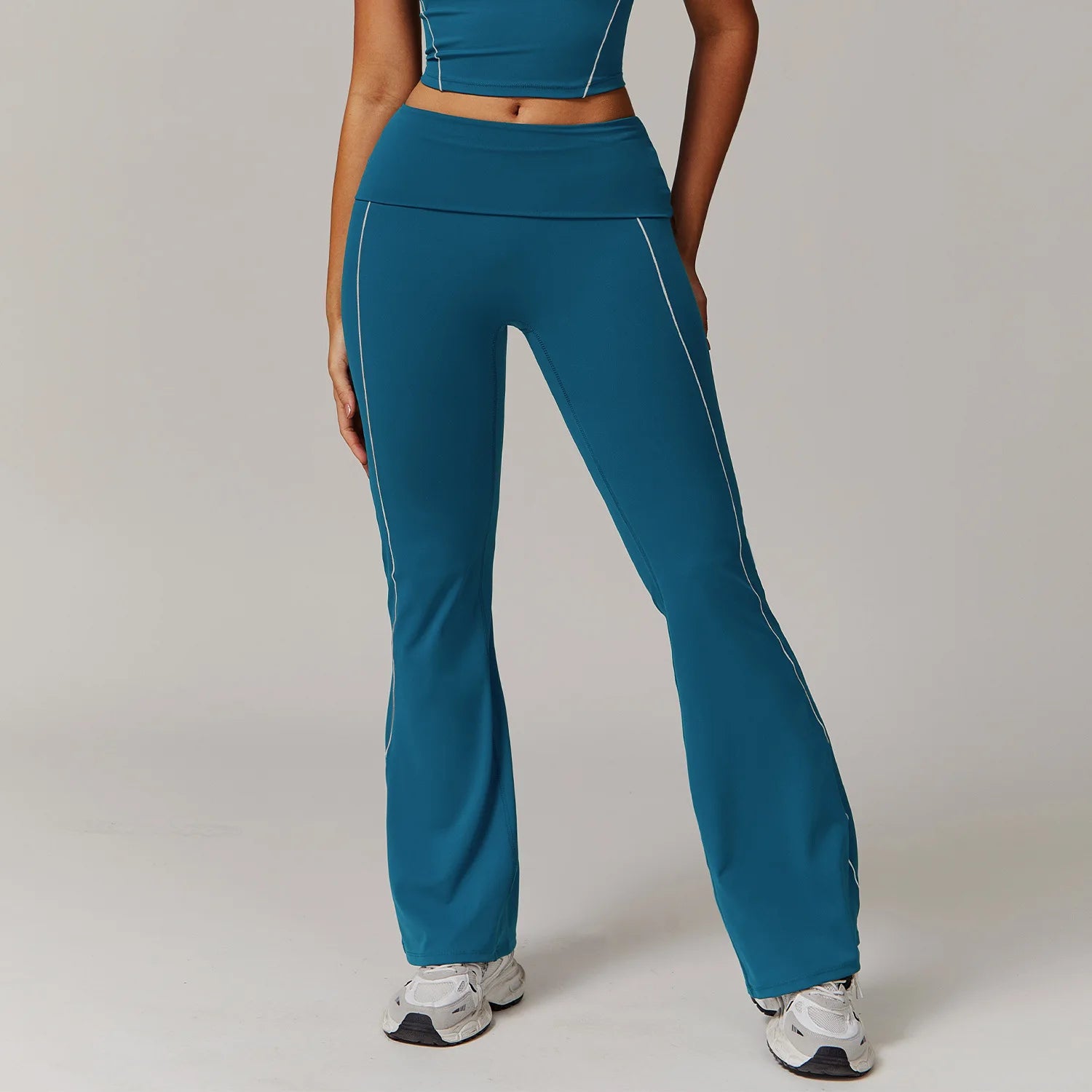 Fitness Bell-bottoms Women Sport Leggings High Waist Wide Leg Pants Yoga Leggings Gym Quick Dry Push Up Slim Pants Female Tights