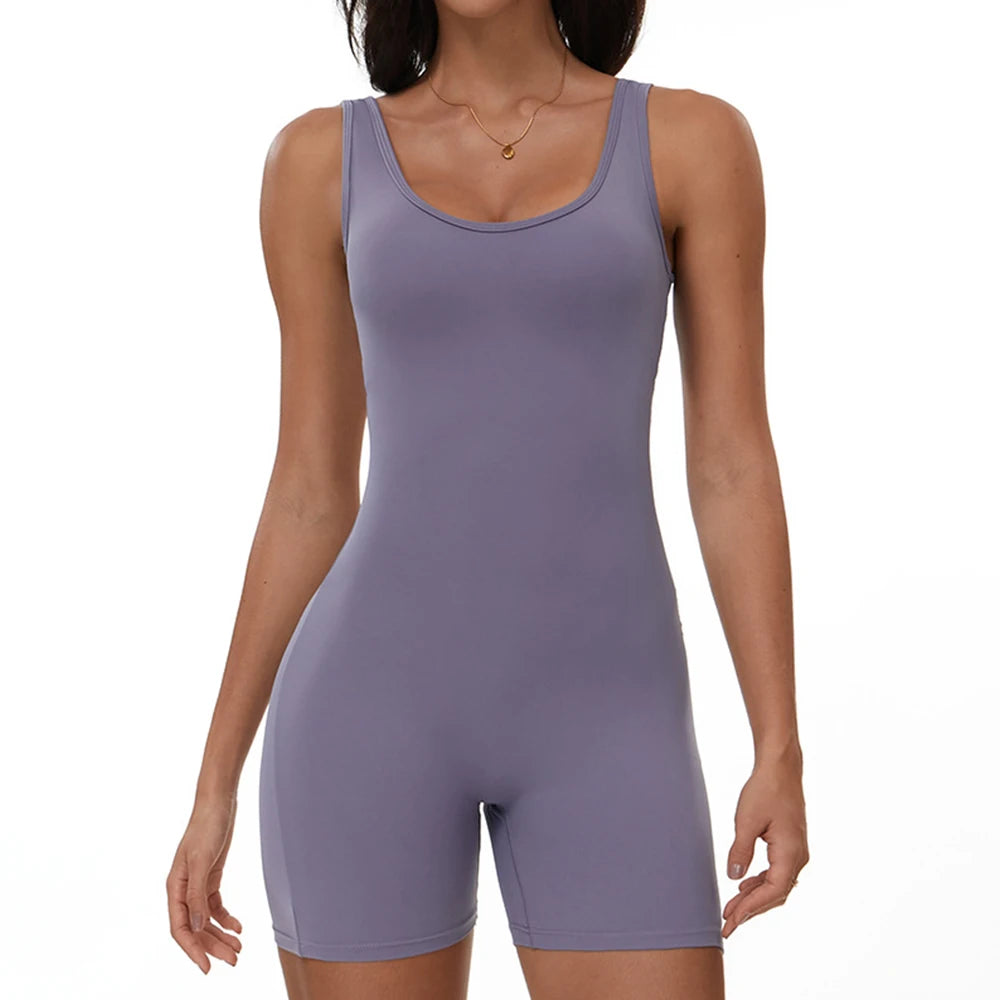 Yoga Jumpsuits Women Tracksuit Set Fitness Rompers Sexy One Piece Sports Bra Workout Bodysuit Sexy Back V Sportswear Gym Clothes