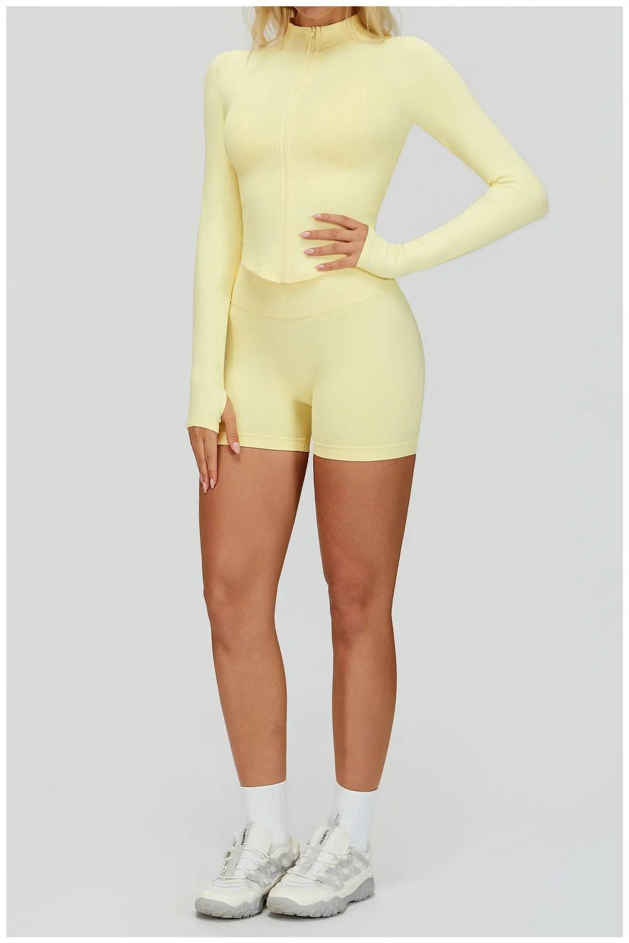 Seamless Yoga Suit 2PCS Sports Set Women Tracksuit Gym Running Workout Clothes Sports Long Sleeve Athletic Wear Yoga Clothing