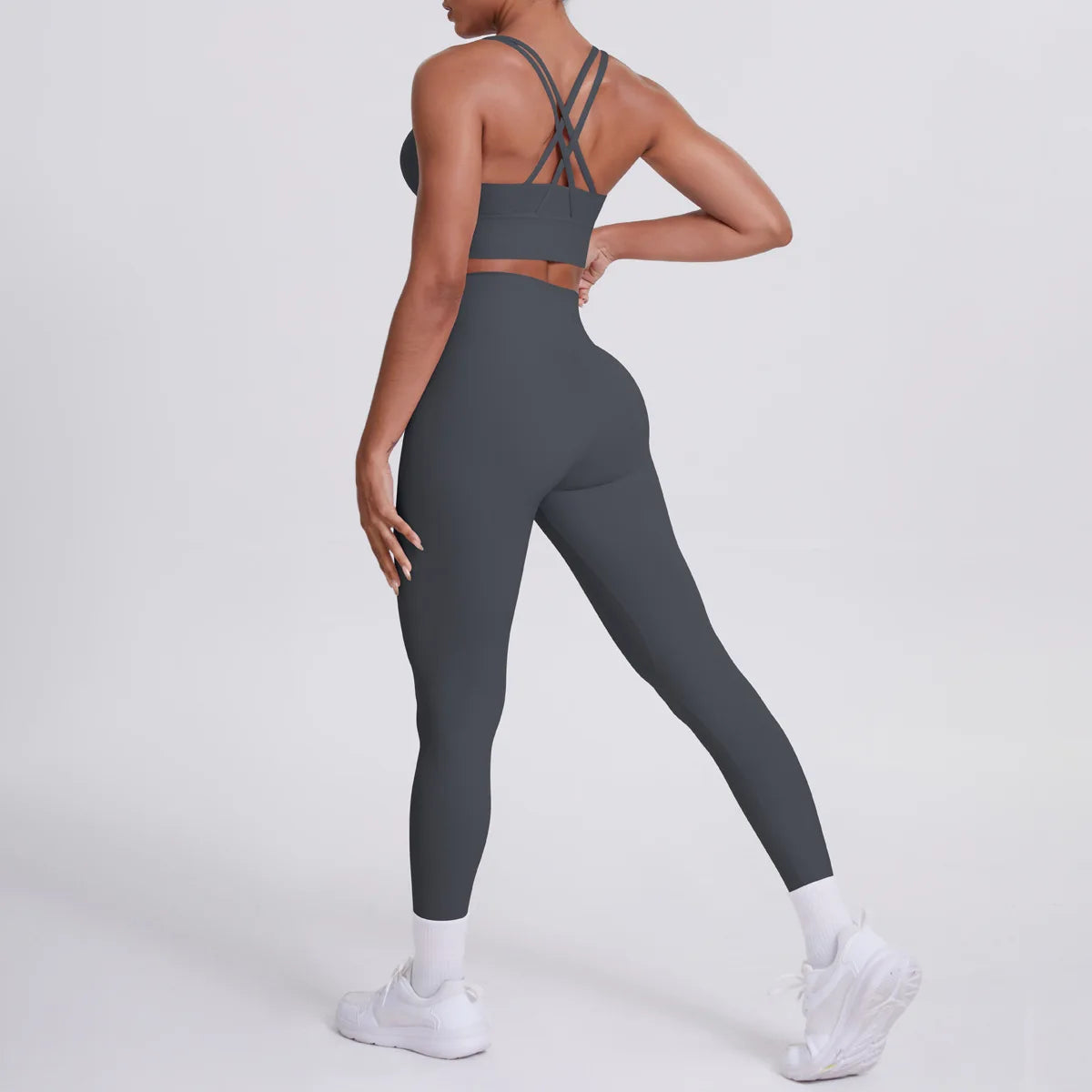 JJUREN Seamless Yoga Suit Women Tracksuit Sports Bra High Waist Leggings Yoga Outfit Gym Set Fitness Workout Clothes Sportswear