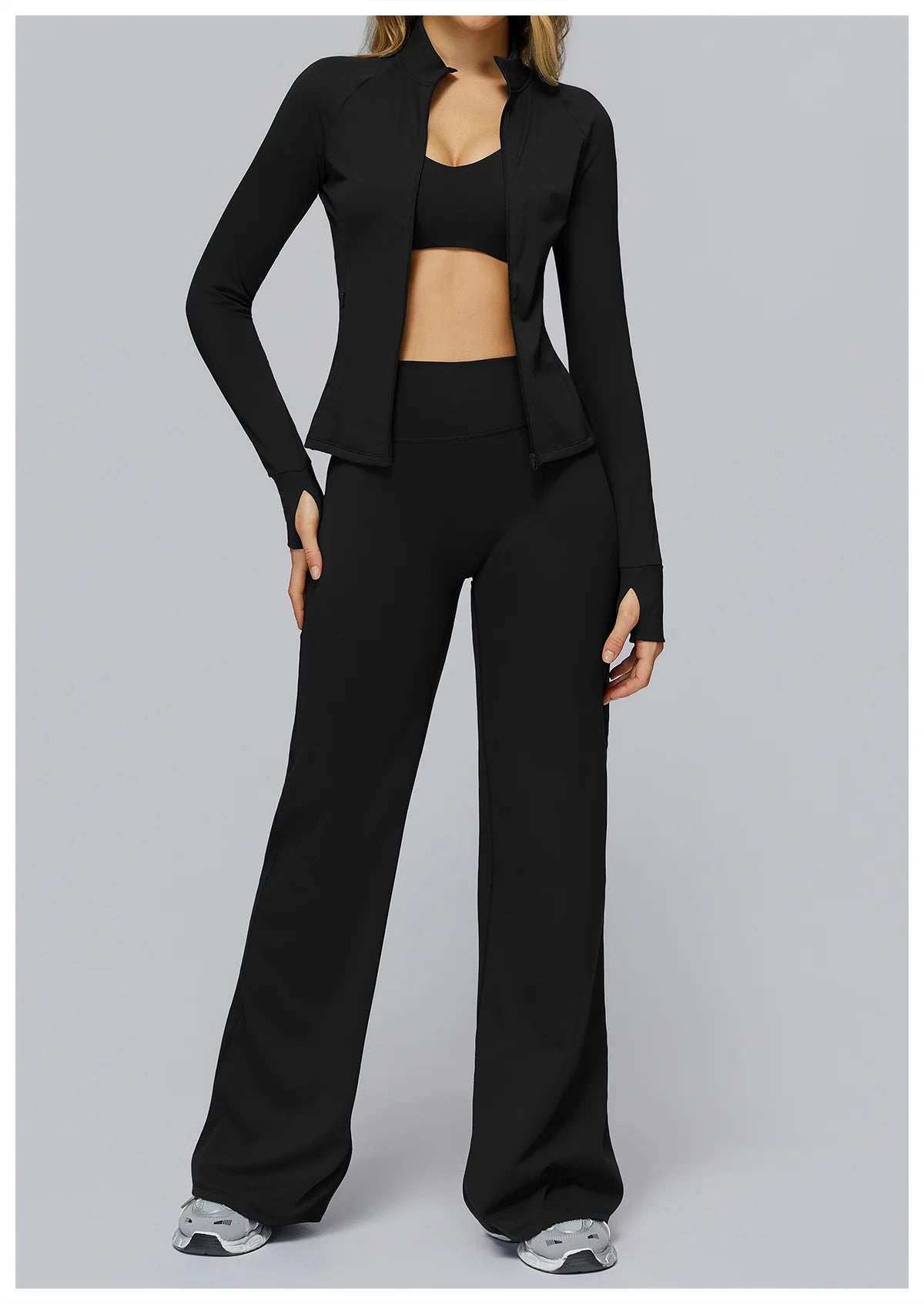 High Waist Flared Leggings Women Gym Fitness Yoga Pants Workout Runing Sport Leggings Women's Control Tummy Yoga Wide Leg Pants