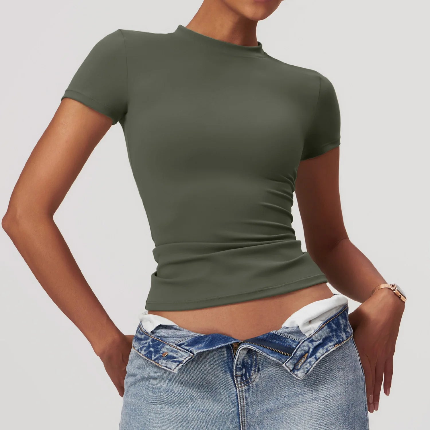 Yoga Shirts Women Top Quick Dry Running Tops Tights Push Up Workout Gym Clothe Female Short Sleeve Fitness Sports T-Shirts