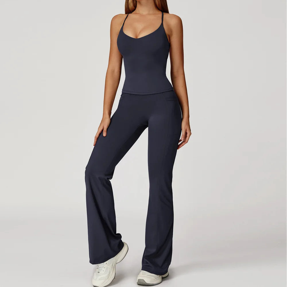 Women Tracksuit Yoga Set 2PCS Gym Workout Clothes for Female Push Up Bra High Waist Leggings Sexy Fitness Sportswear Sports Suit
