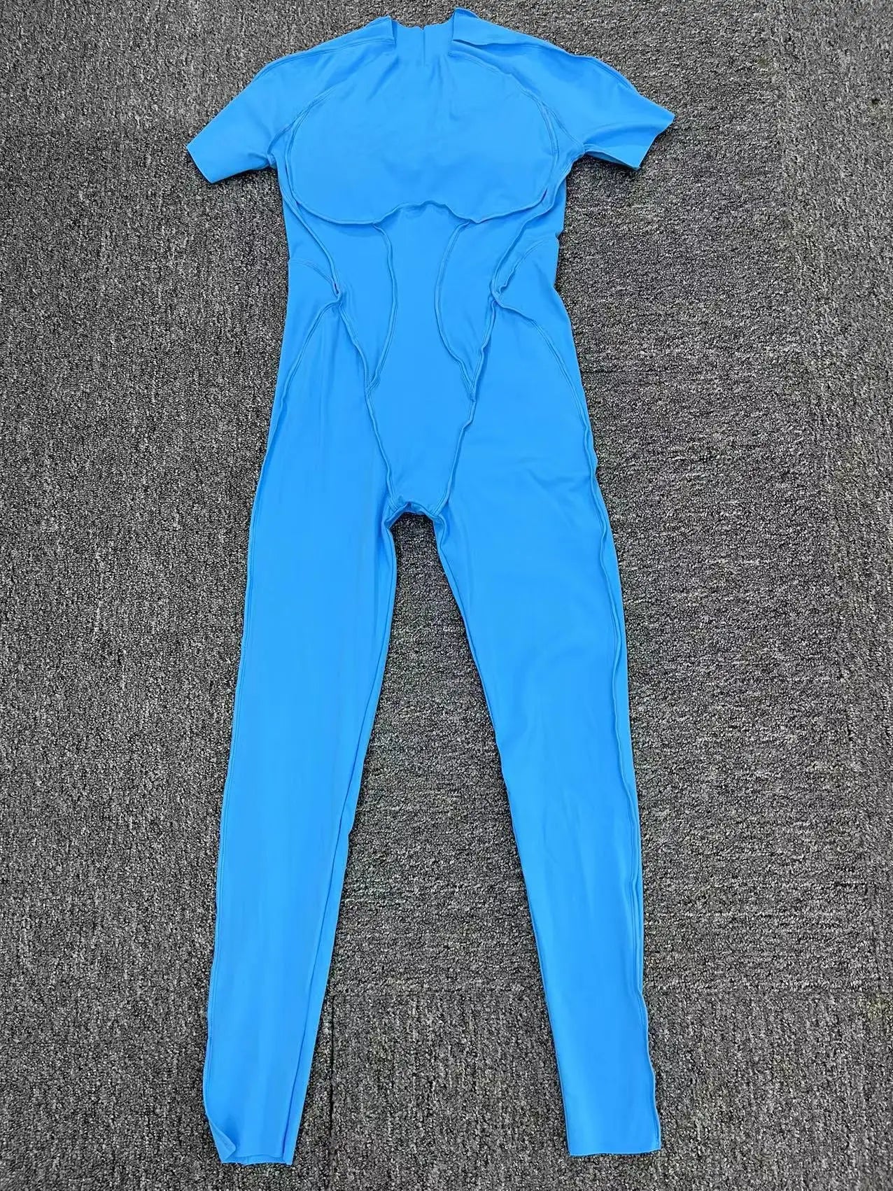 Seamless Yoga Jumpsuits Sports Fitness Hip-lifting Backless Short-sleeved One-piece Workout Rompers Gym Leggings Women Tracksuit