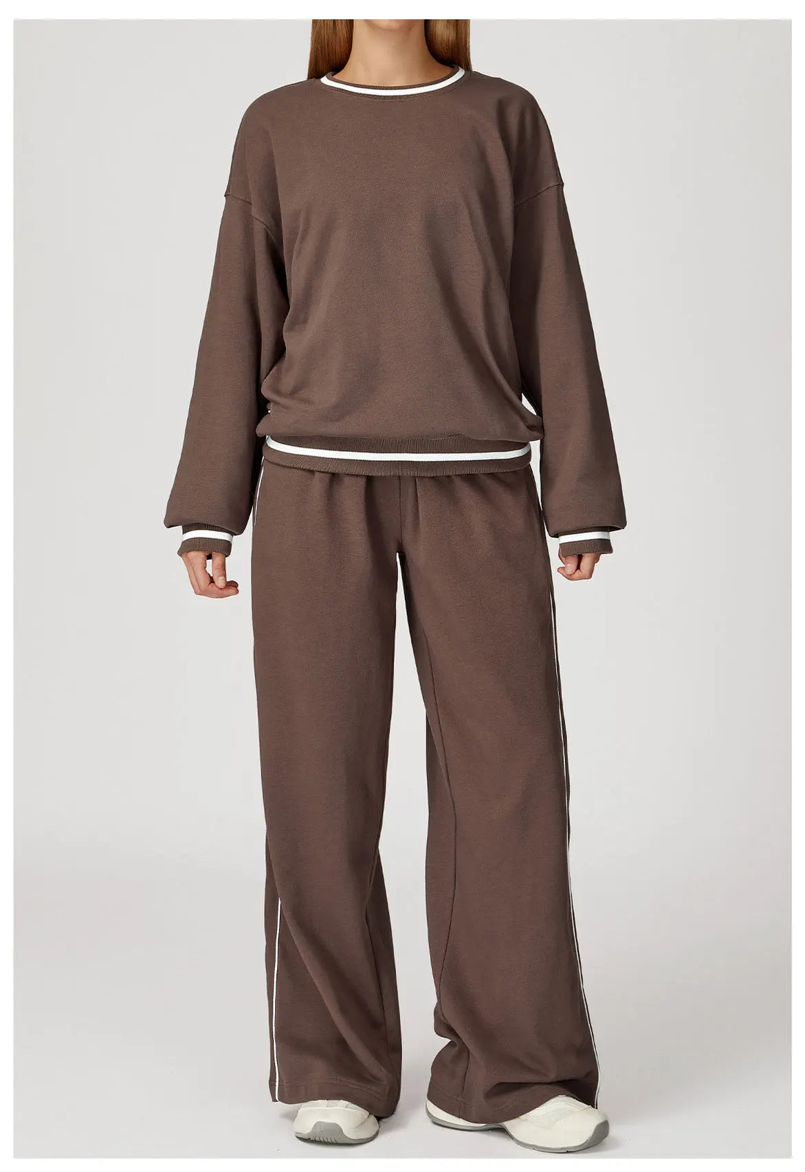 2PCS Winter Yoga Set Contrasting Hoodie Set Women's Tracksuit Comfortable Running Gym Set Women's Clothes Outdoor Sports Set