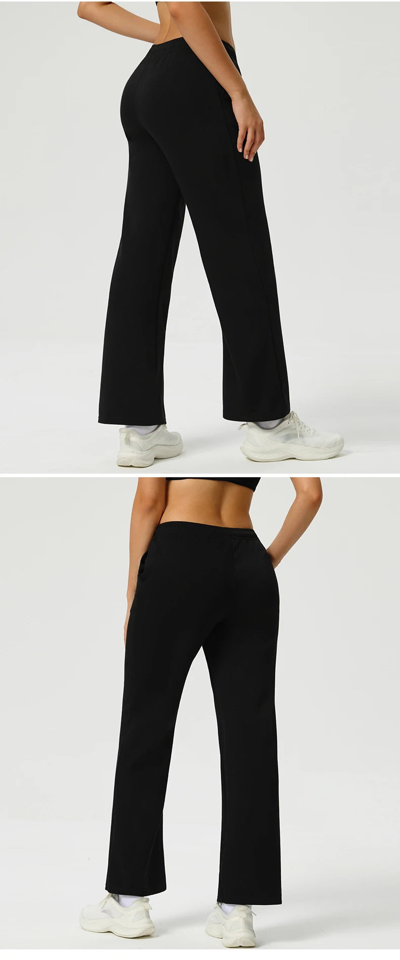 Flare Leggings Women Yoga Pants High Waist Breathable Wide Leg Pants Gym Sports Slim Flared Tight Pants Plus Size Dance Trousers