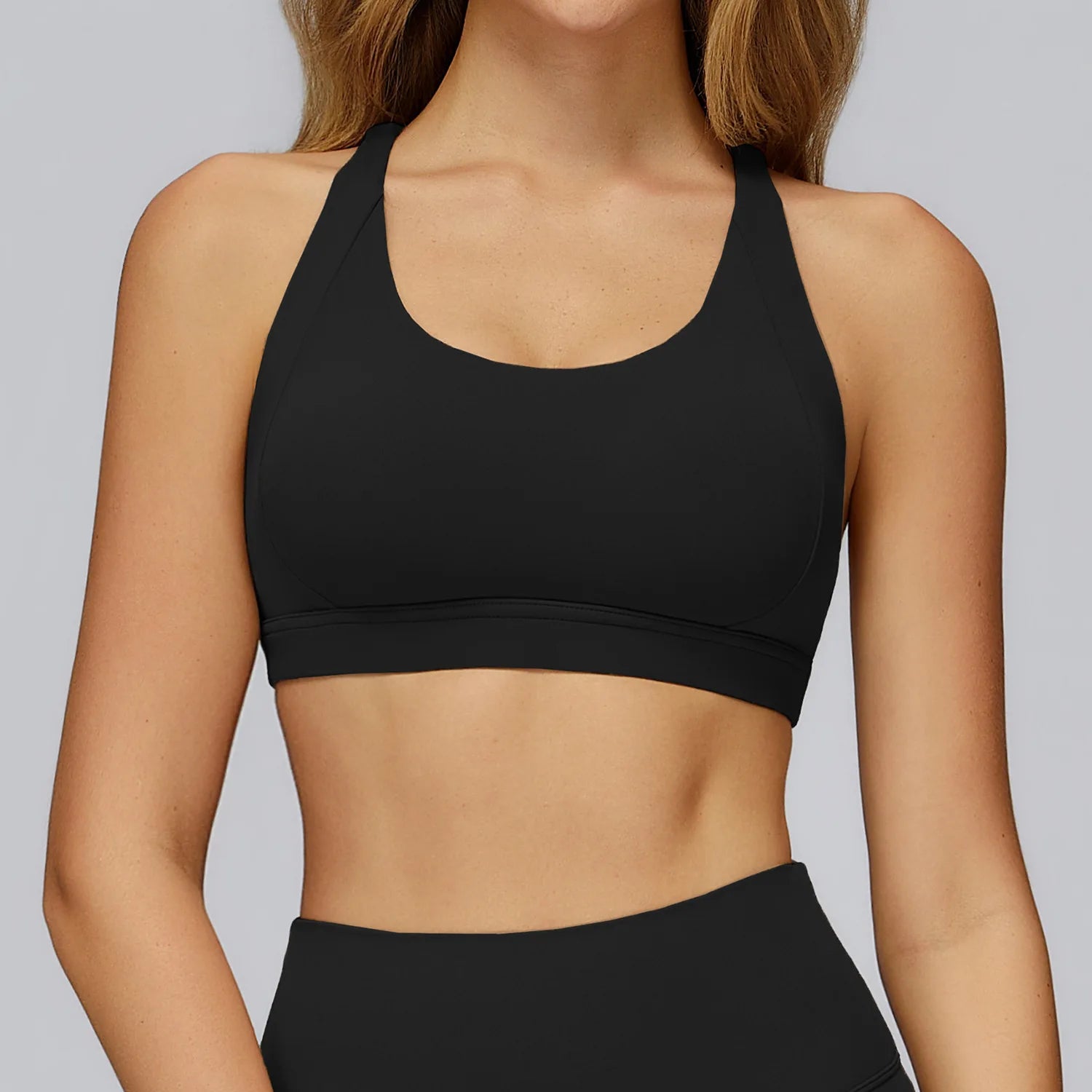 Women Tops Back Cross Strap Tank Top Push Up Underwear Running Sports Bra Breathable Soft Fitness Beauty Solid Color Yoga Bra