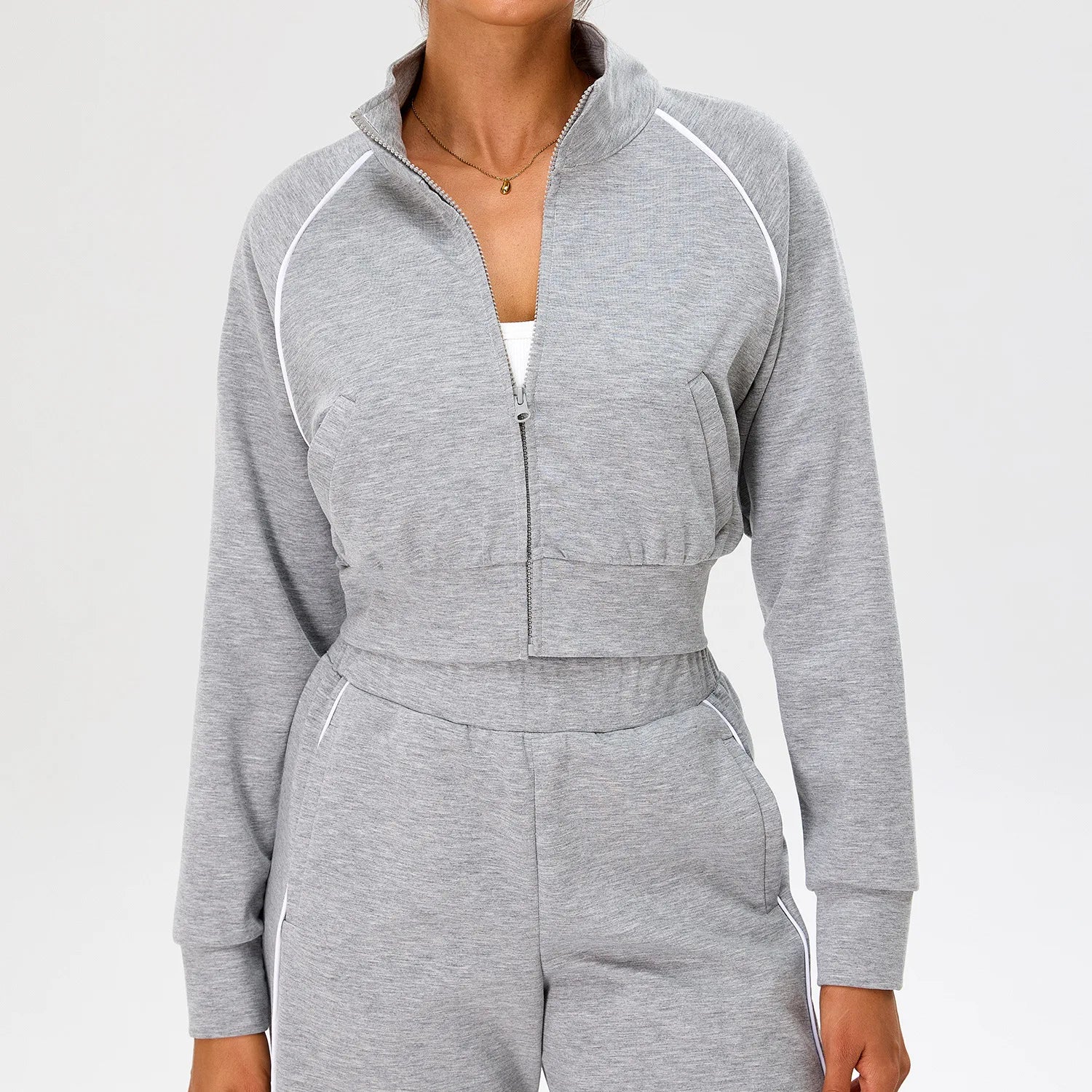 Women's Yoga Long Sleeve Sports Jacket Zip Fitness Yoga Shirt Slim Fit Gym Top Activewear Running Coats Workout Cycling Clothes