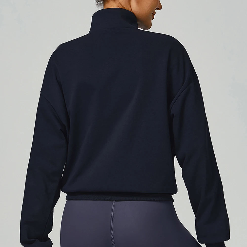 New Winter Zipper Hoodie Women's Long Sleeve Casual Loose Windproof Warm Versatile Hoodie Women's Running and Fitness Sportswear