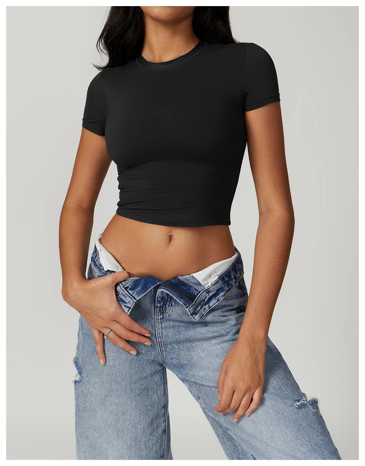Women Yoga T-Shirt Sports Gym Cropped Tops Gym Training Shirt Fitness Short Sleeve Yoga Running Workout Tracksuit Short sleeved