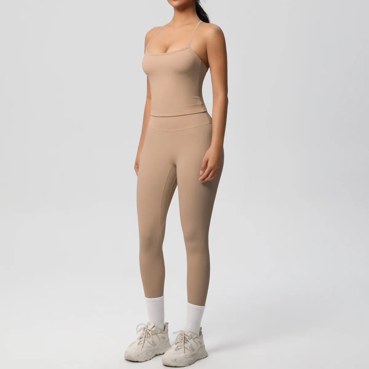 Yoga Outfits Women Tracksuit Fitness Suit Training Sleeveless Sport Gym Set Workout Overalls Sports Underwear Sportswear