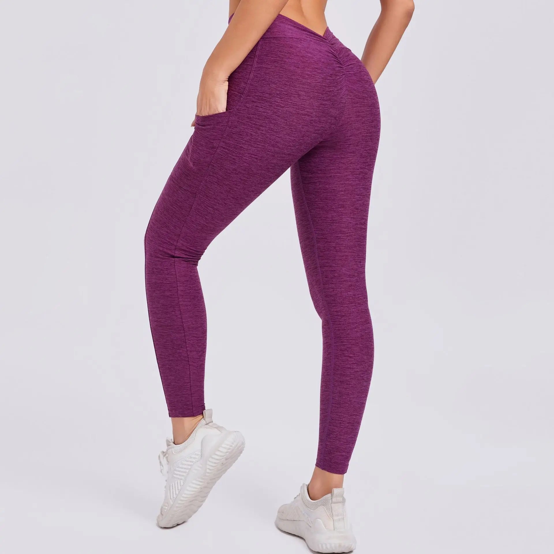 Women Sport Fitness Leggings High Waist Elastic Yoga Pants Training Running Scrunch Butt Gym Leggings Breathable Leggings Female