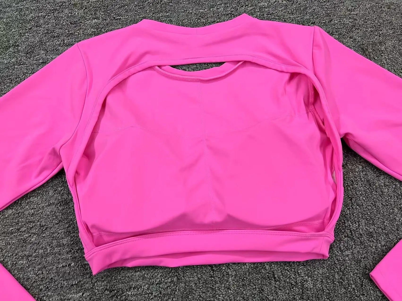 Women Long Sleeve Sport Shirt Hollow Out Yoga Tops Workout Running T-Shirt Girls Slim Gym Push Up Fitness Crop Top Female
