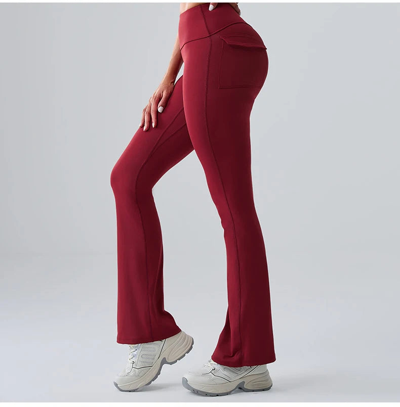 Yoga Pants Sport Leggings Women Flared Yoga Pants High Waist Wide Leg Pants Push Up Woman Tight Fitness Workout Gym Bell-bottoms