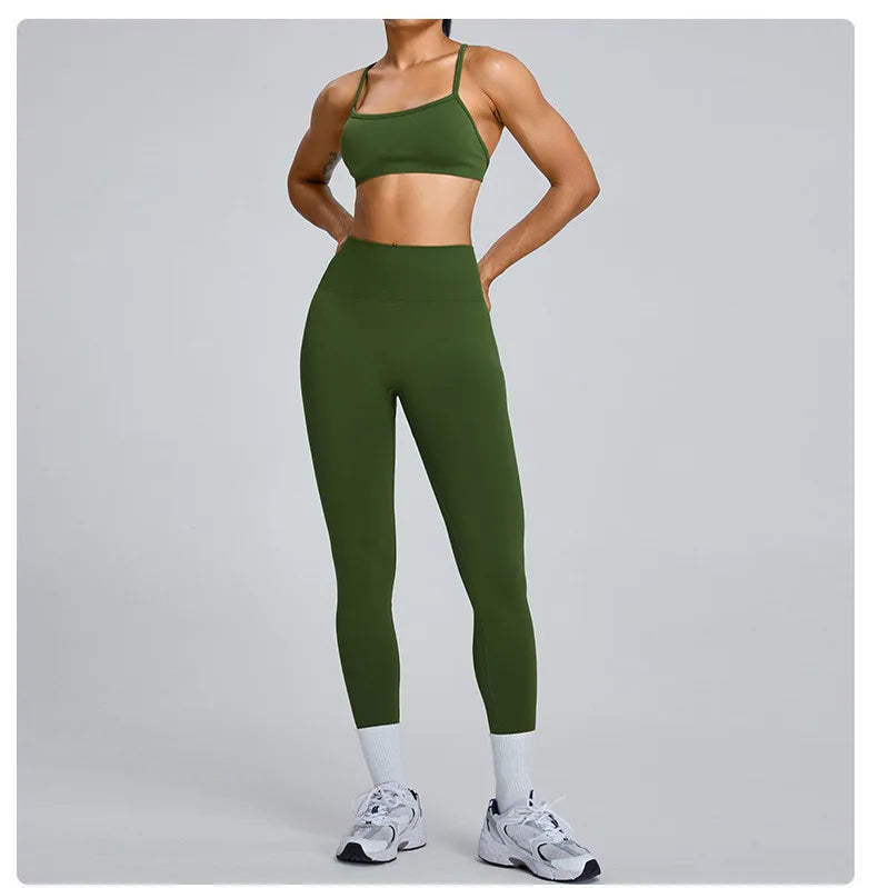 Seamless Fitness Women's Sport Leggings High Waist Elastic Solid Yoga Leggings Gym Jogging Quick Dry Push Up Slim Pants Female