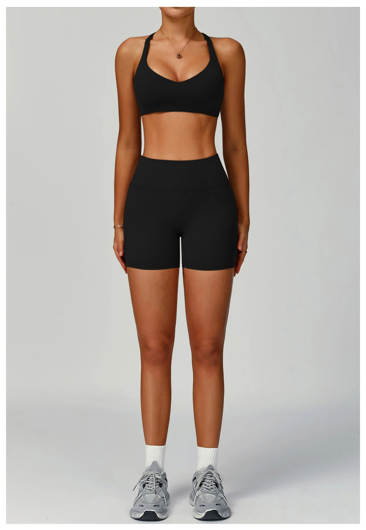 Women Tracksuit Yoga Shorts Set Seamless Yoga Set Workout Scrunch Shorts Sets Sports Bra Scrunch Shorts Fitness Clothes Gym Suit