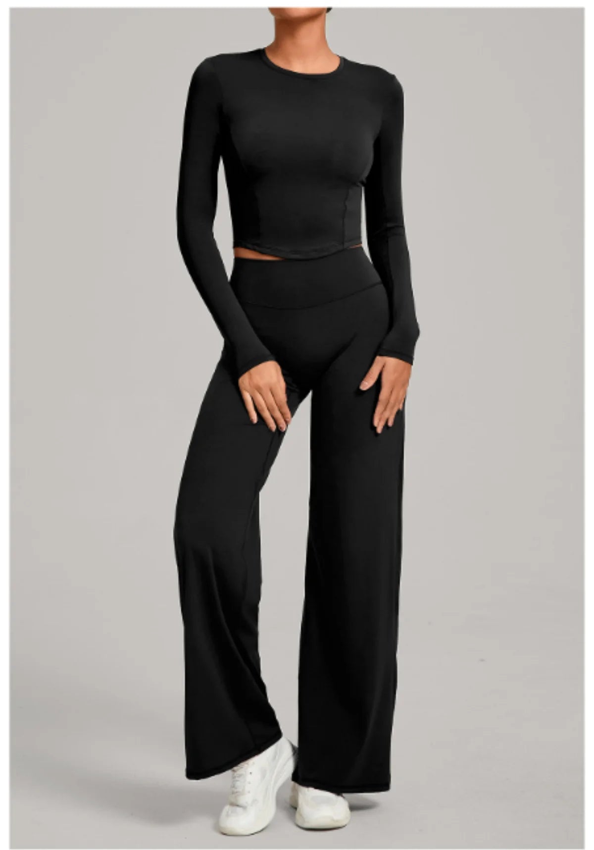 Gym Outfits 2PCS Yoga Suit Sports Set Women Sportswear Quick-Drying Women Tracksuit Running Workout Long Sleeve Yoga Clothing