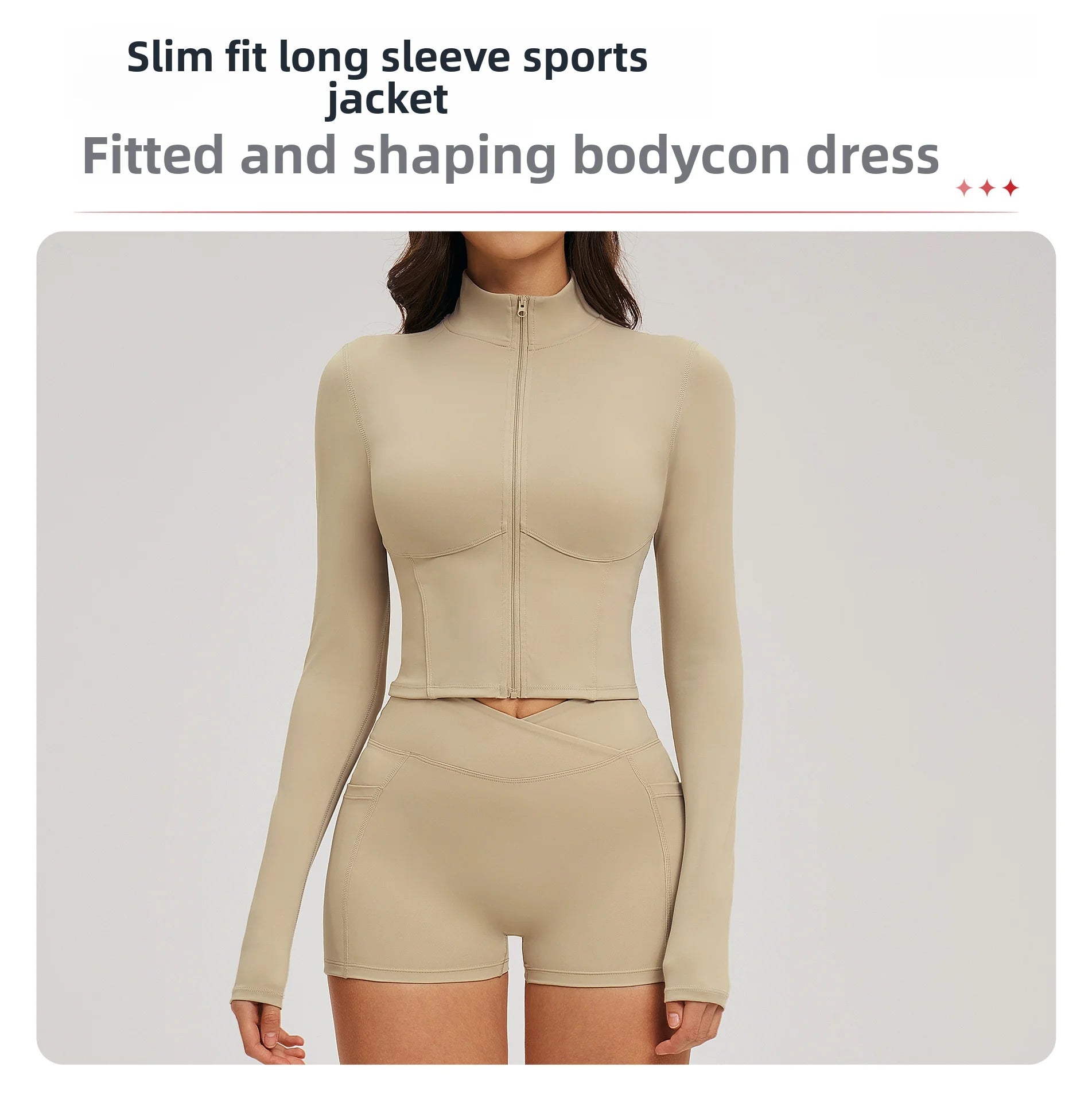 Yoga Long Sleeve Zipper Jacket Women Crop Tops T-shirts Solid Sports Top Running Shirts Sexy Quick Dry Fitness Gym Sport Wear