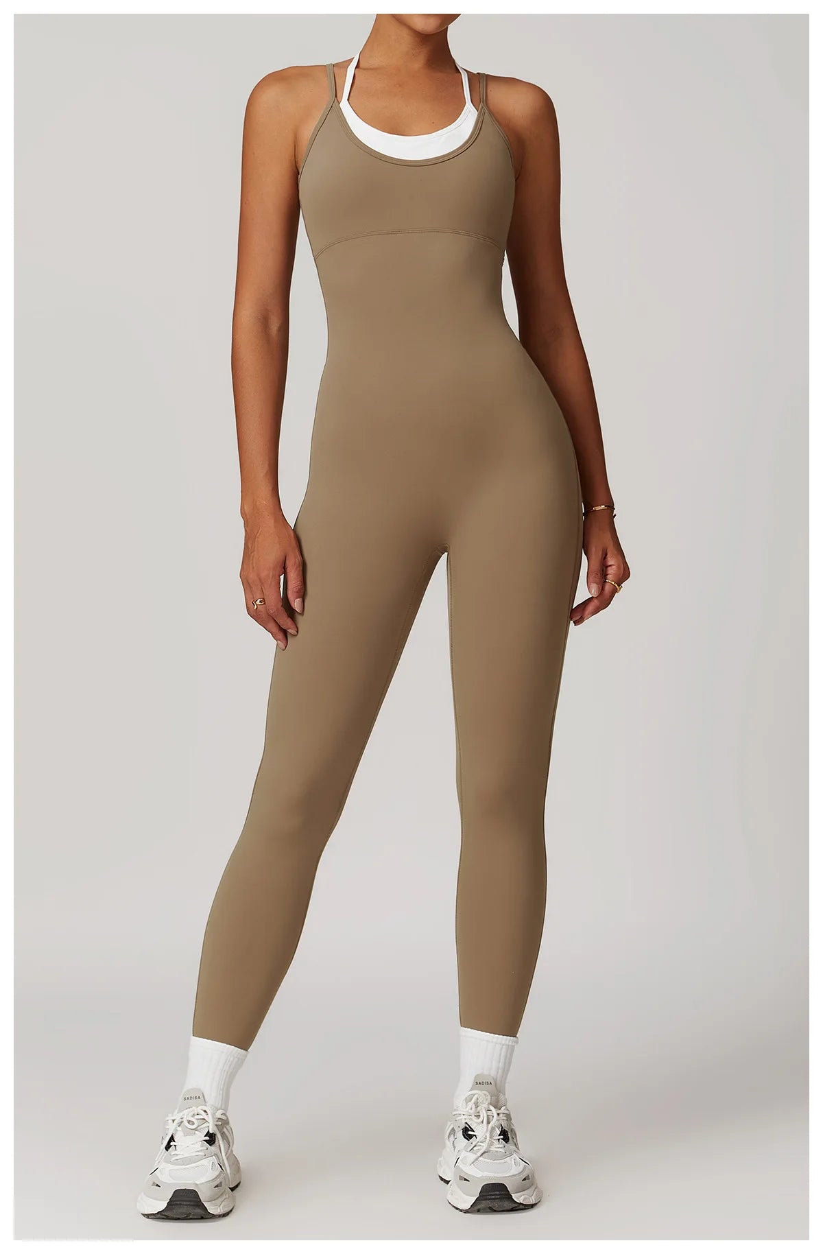 Color Blocked Jumpsuit Gym Set Women Yoga Suit Back Cross Sportswear Women Sports Jumpsuit Fitness Rompers Workout Bodysuits