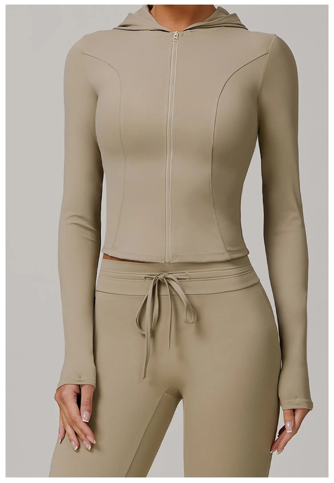 Women's Jacket Hooded Cardigan Tight Quick-dry Sports Fitness Coat Running Training Shirt Yoga Clothes Long Sleeve Sport Jacke
