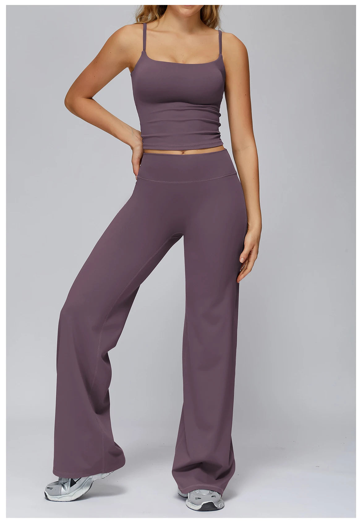 Yoga Set 2PCS Women Sportswear Workout Clothes Seamless Athletic Wear Gym Legging Fitness Bra Crop Top Long Sleeve Sports Suits