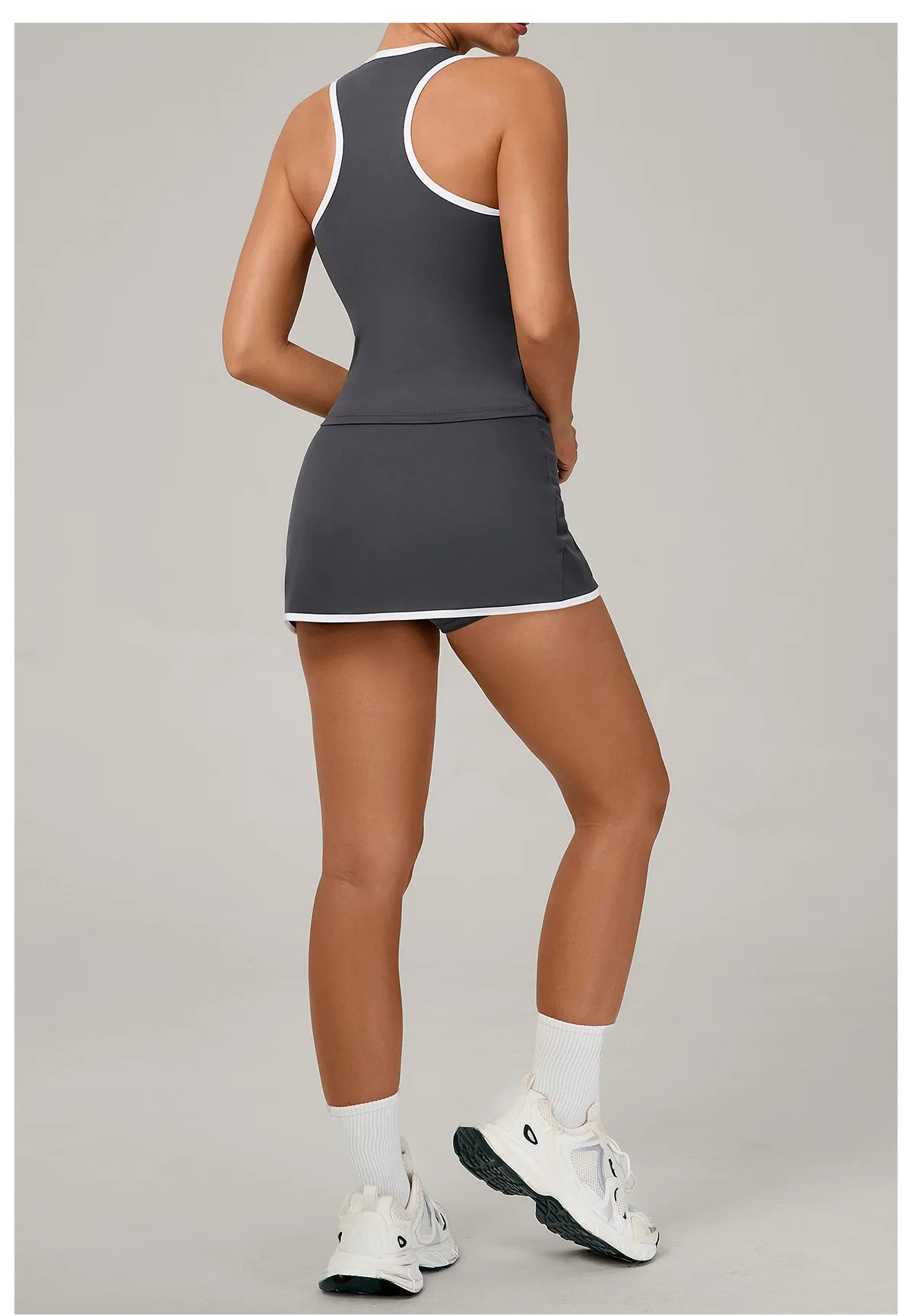 Yoga Set 2PCS Women Tracksuit Sexy Sport Bra High Waist Yoga Short Skirt Gym Clothes Fitness Sleeveless Workout Suit Sporstwear