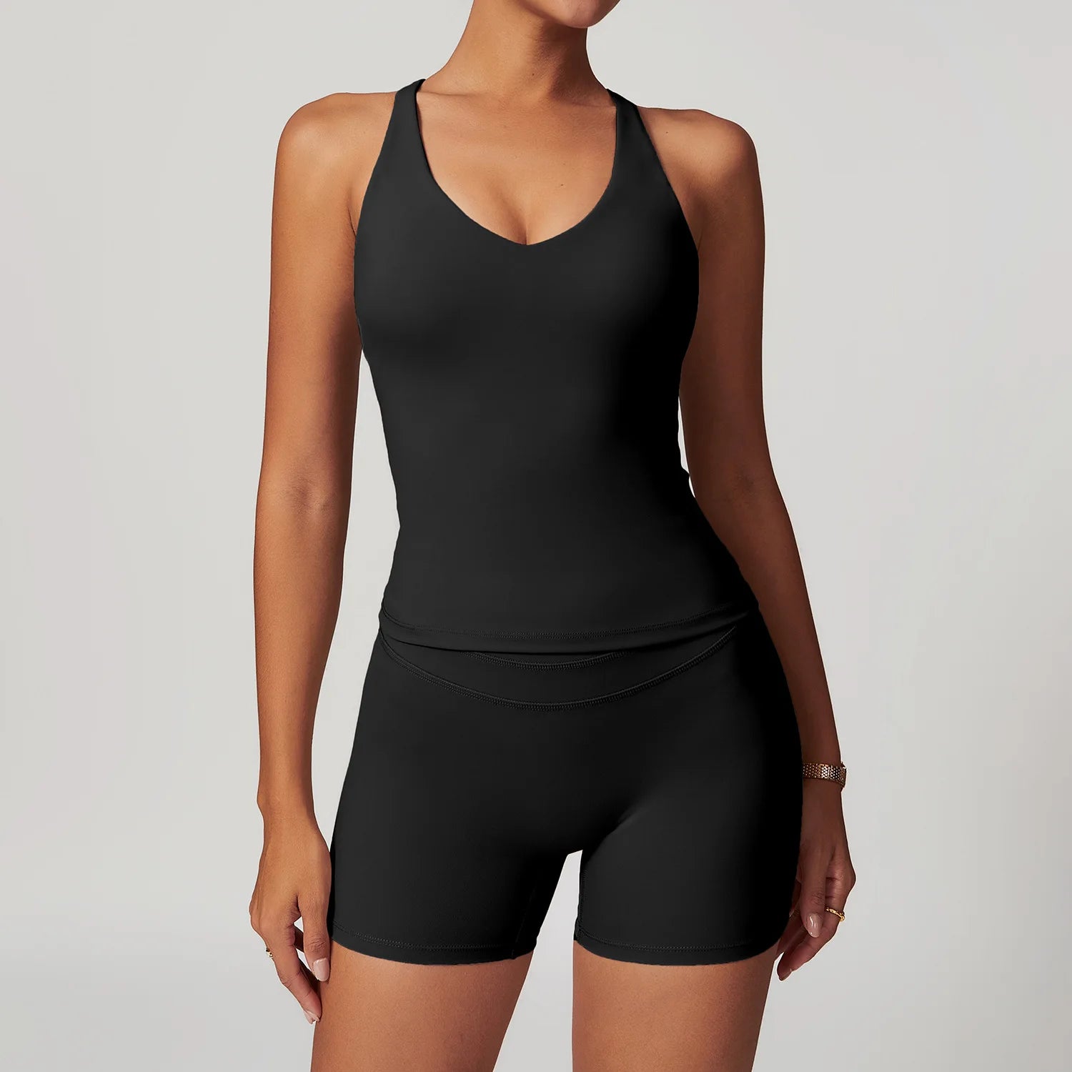 Yoga Suit 2PCS Sports Set Women Quick-Drying Gym Set Women Tracksuit Running Workout Short Sleeves Sports Yoga Clothing